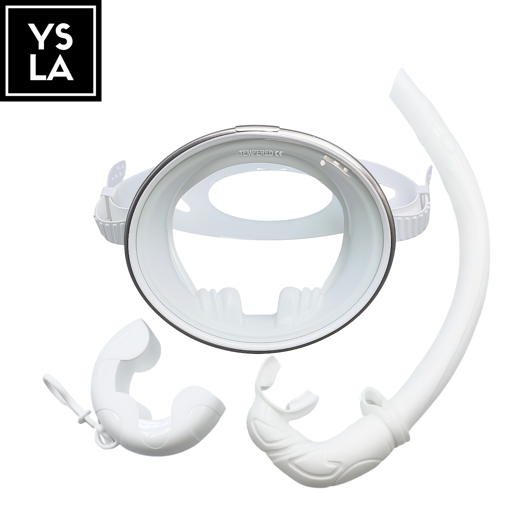 Glowval Diving Oval Mask for Freediving Medium Volume Mask Set with Snorkel