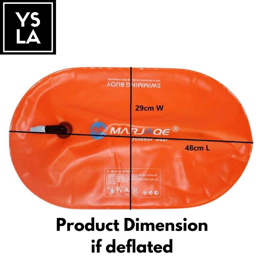 Marjaque Inflatable Open Water Buoy Air Dry Device Buoy Tow Float for Triathlon Swimming Highly Visible