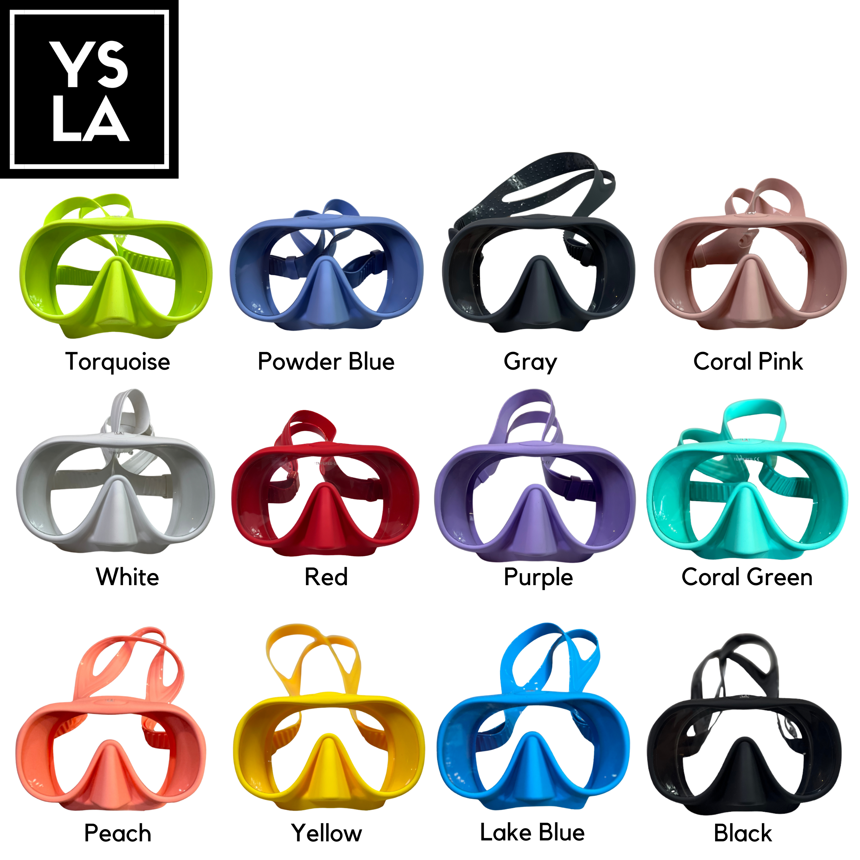 Frameless Tempered Glass Freediving Mask for Inventory Purposes