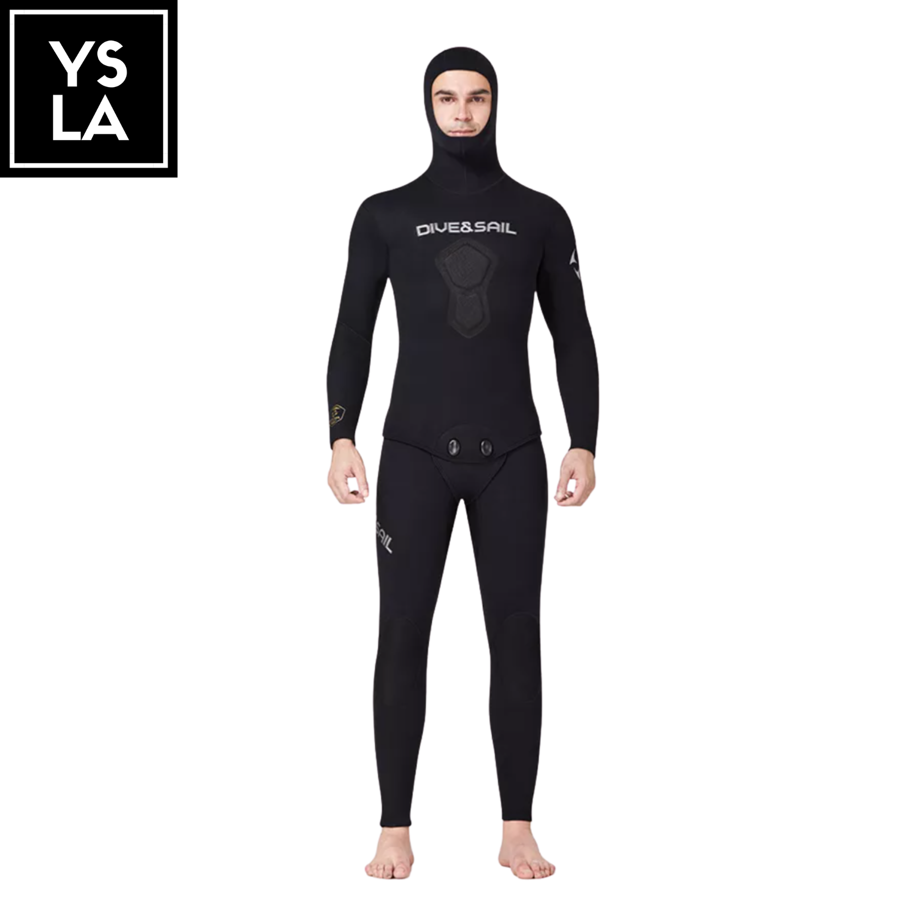 Trahe Dive and Sail 2piece Hooded Wetsuit 1.5mm Neoprene for Freedive Spearfishing Scuba Diving
