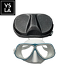 Solid Color Aluminum Frame Tempered Glass Freedive Mask only with Eva Box