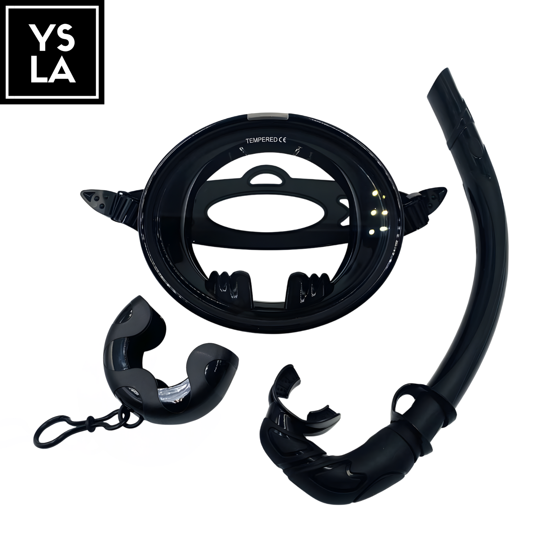 Glowval Diving Oval Mask for Freediving Medium Volume Mask Set with Snorkel