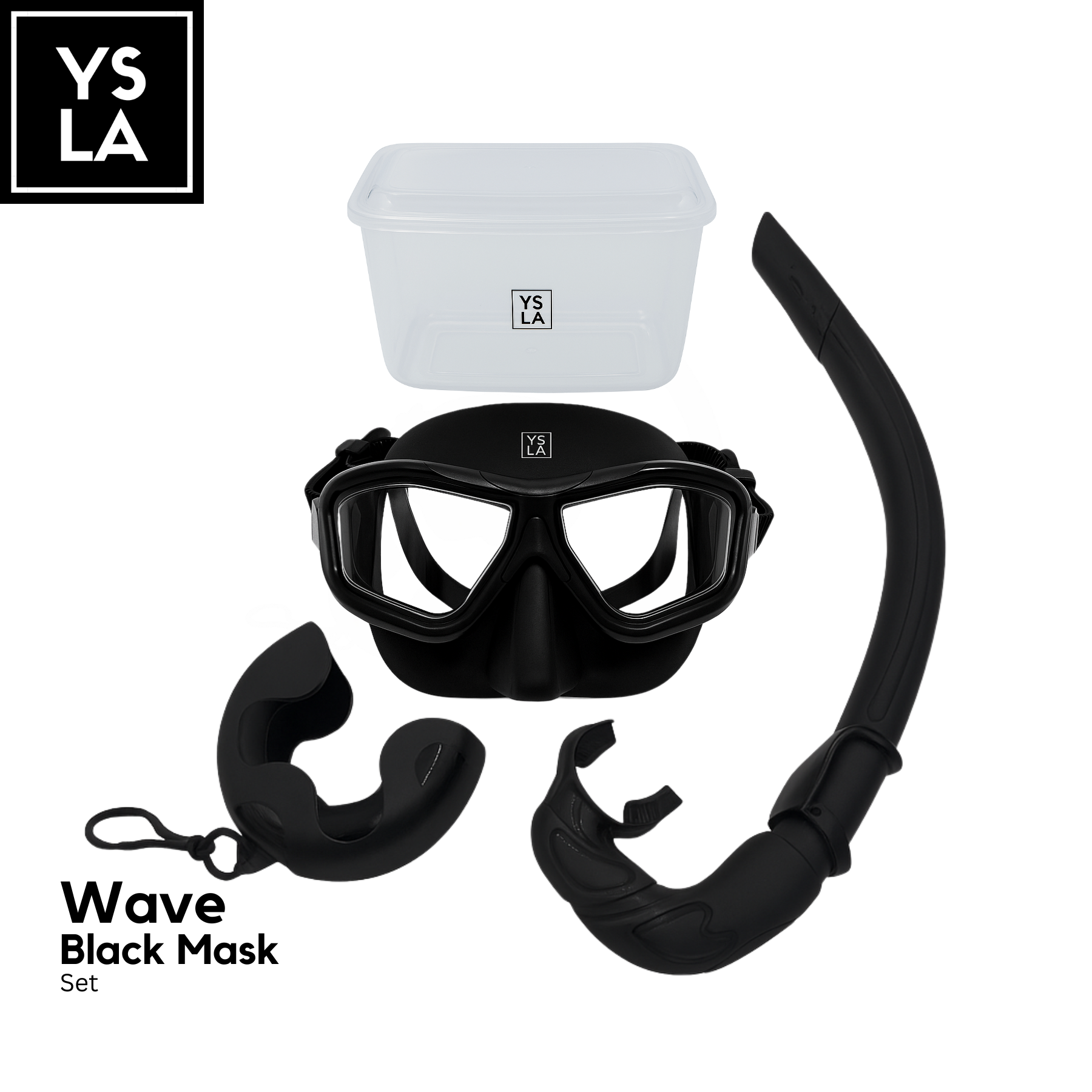 Wave Polycarbonate Lens Anti-Fog Low Volume Silicone Diving Mask Set