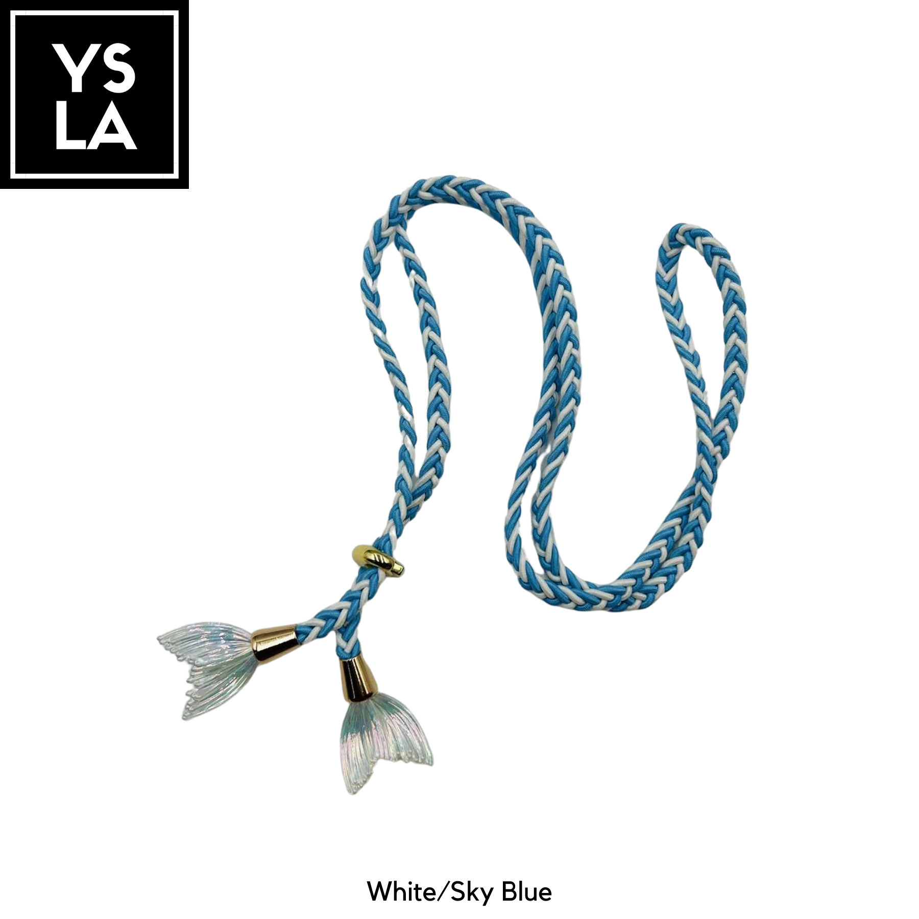 Braided Dual-Color Custom Diving Mask Strap with Mermaid Tail