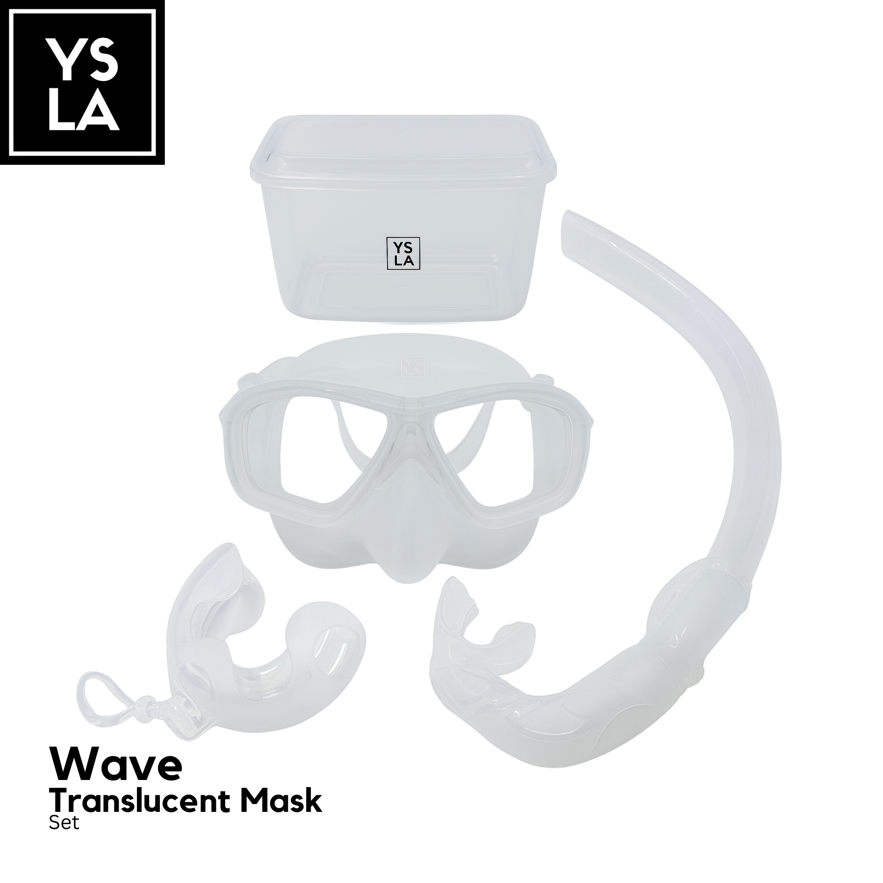 Wave Polycarbonate Lens Anti-Fog Low Volume Silicone Diving Mask Set