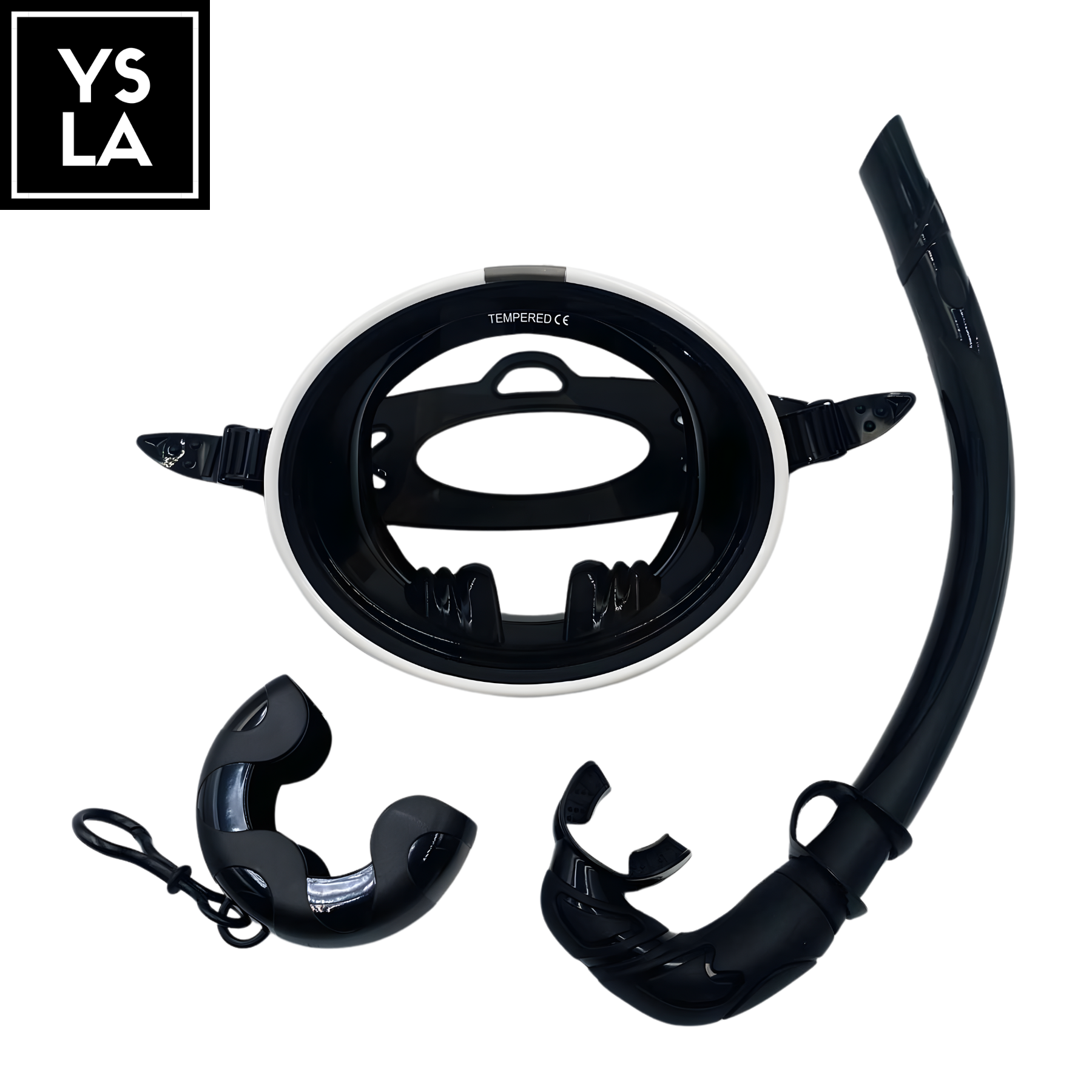 Glowval Diving Oval Mask for Freediving Medium Volume Mask Set with Snorkel