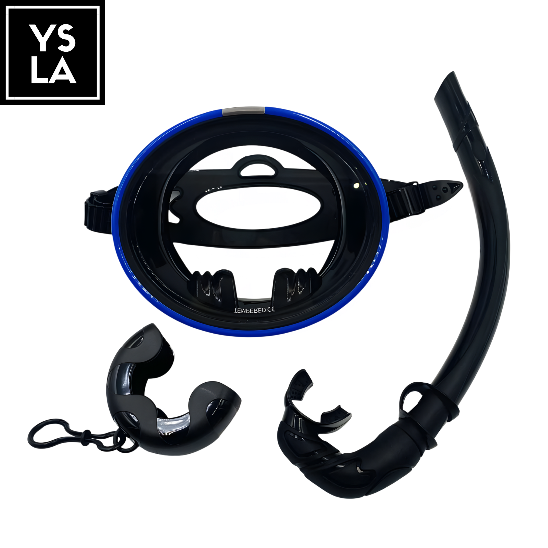Glowval Diving Oval Mask for Freediving Medium Volume Mask Set with Snorkel