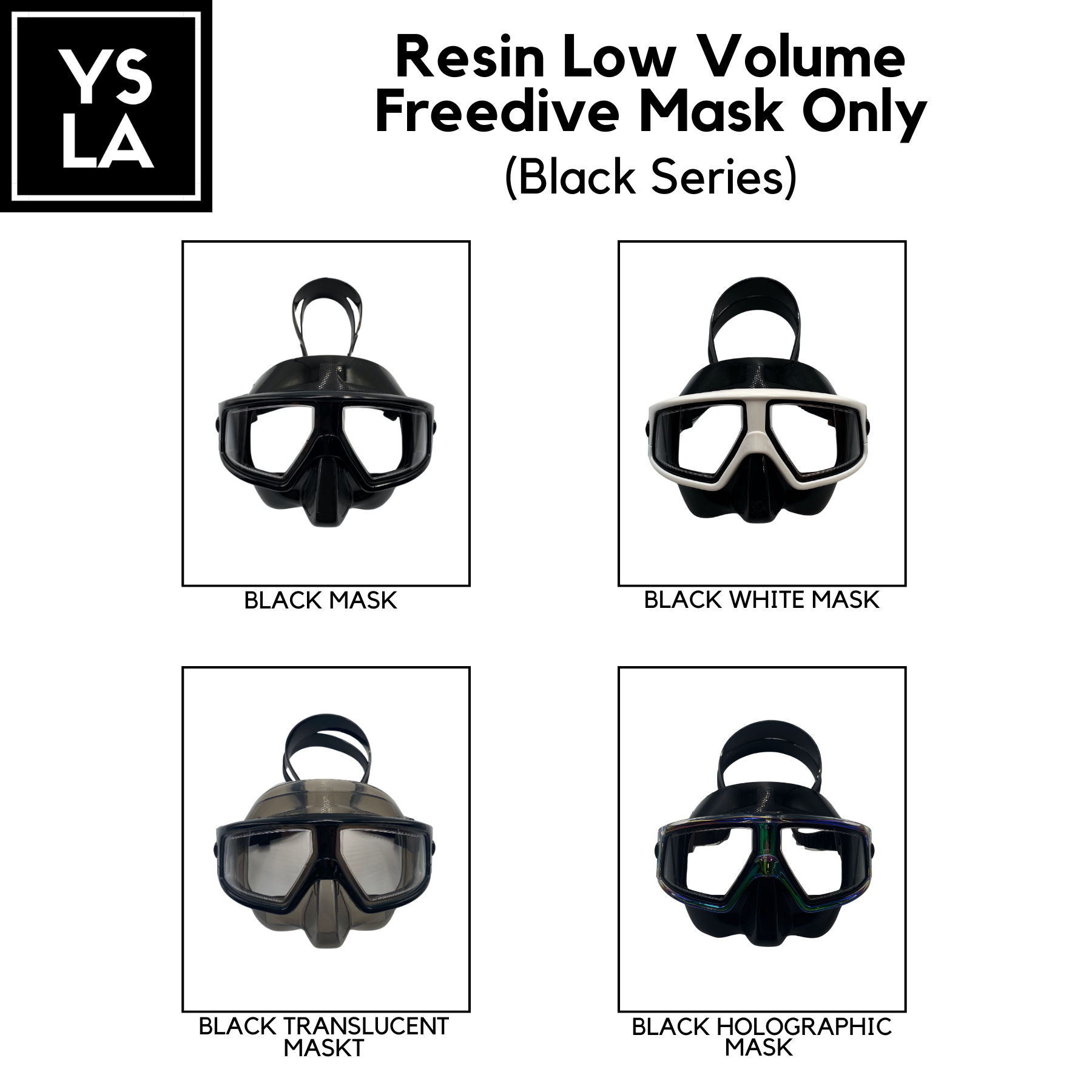 Resin Plastic Lens Low Volume Freedive Mask for Inventory Purposes