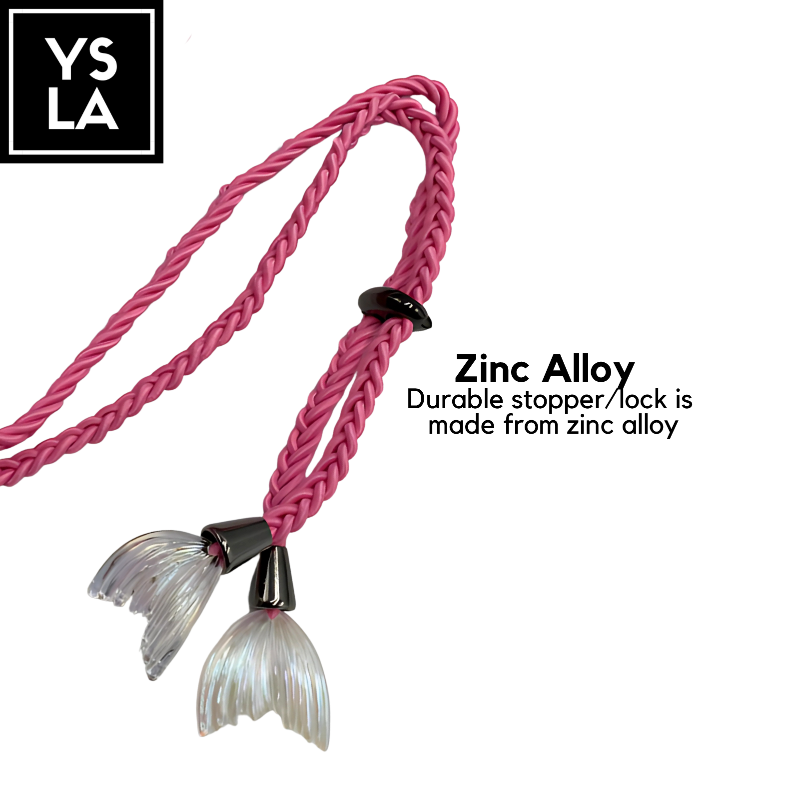 Braided Single-Color Custom Diving Mask Strap with Mermaid Tail