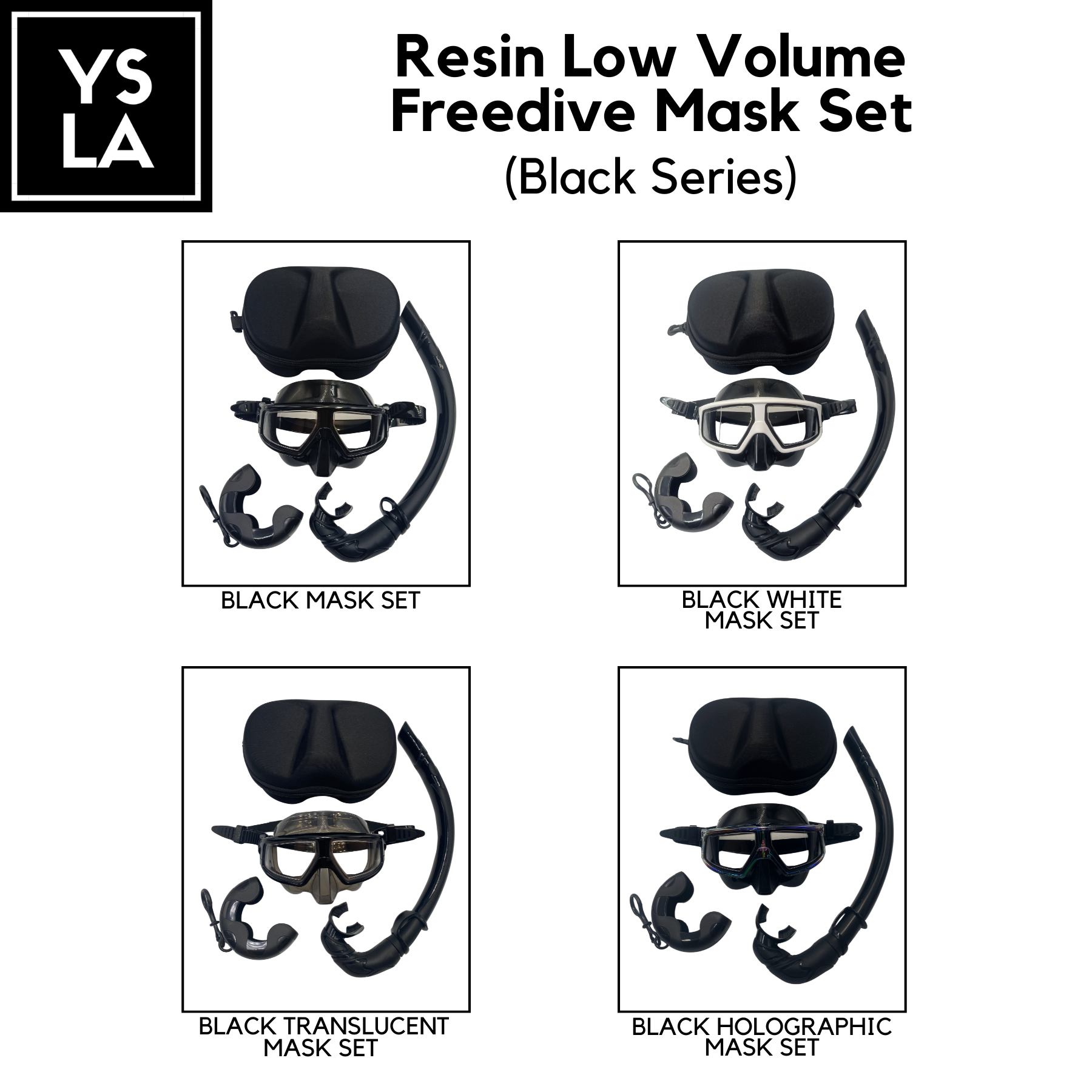 Resin Plastic Lens Low Volume Freedive Mask Set