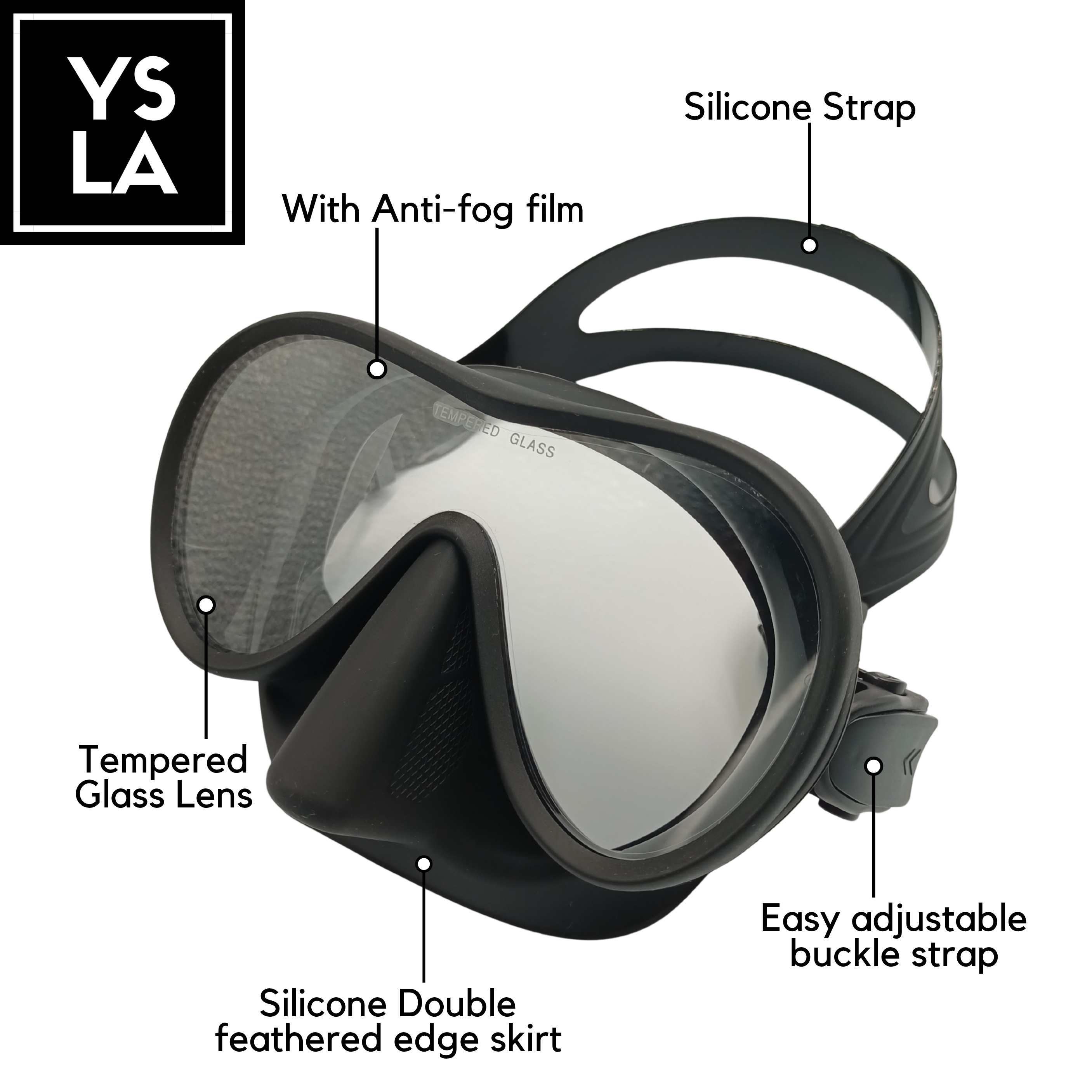 Coolio Kids Frameless Mask with Eva Box for Snorkeling Swimming