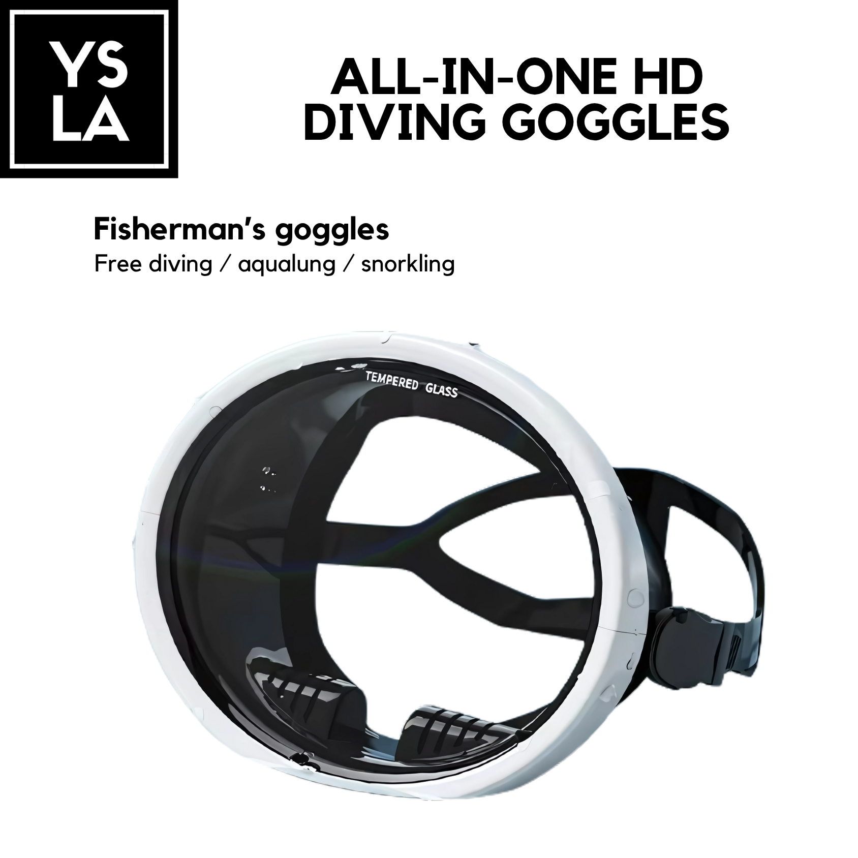 Ysla Tamago Oval Spearfishing Freediving Medium Volume Mask Set