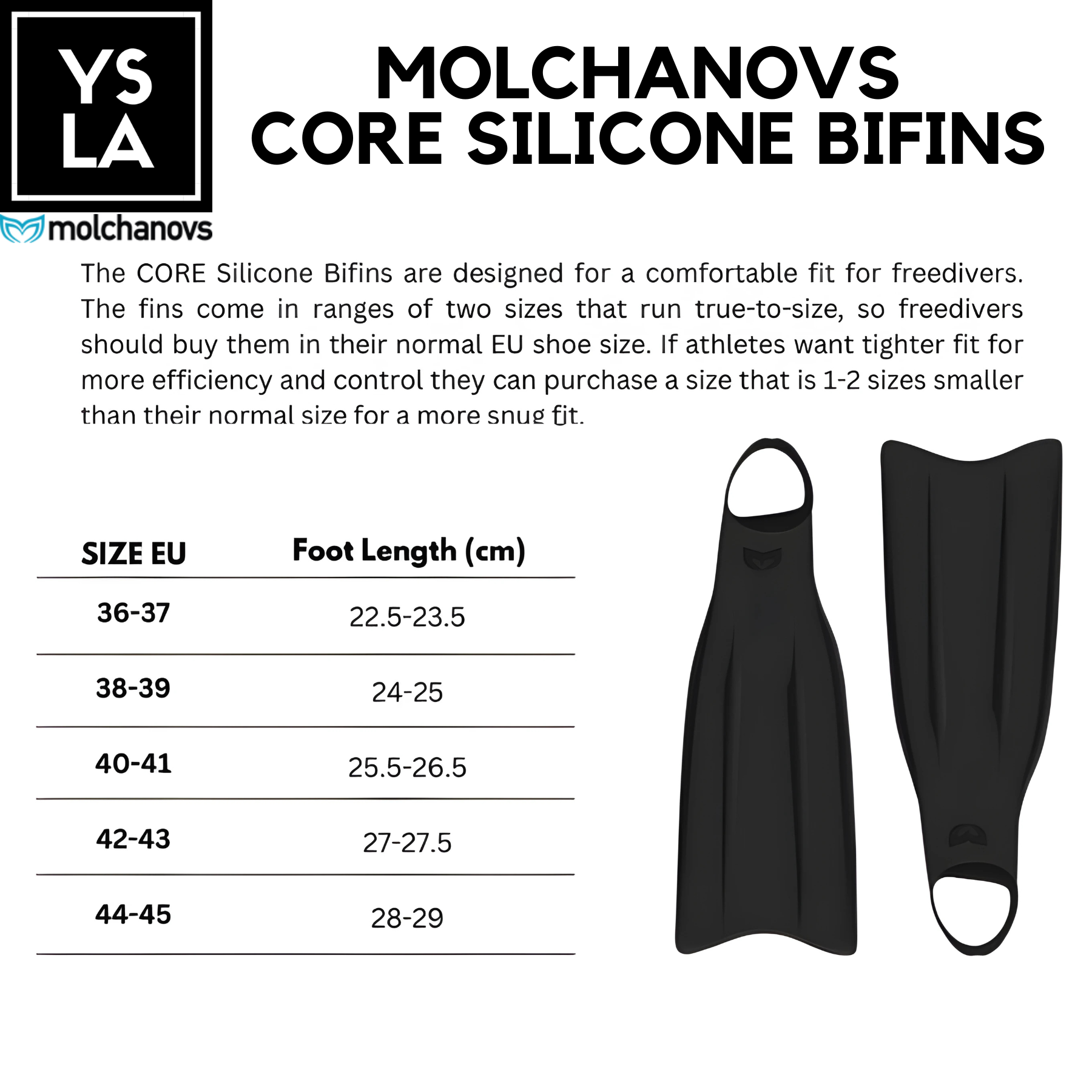 Molchanovs Core Silicone Short Bifins