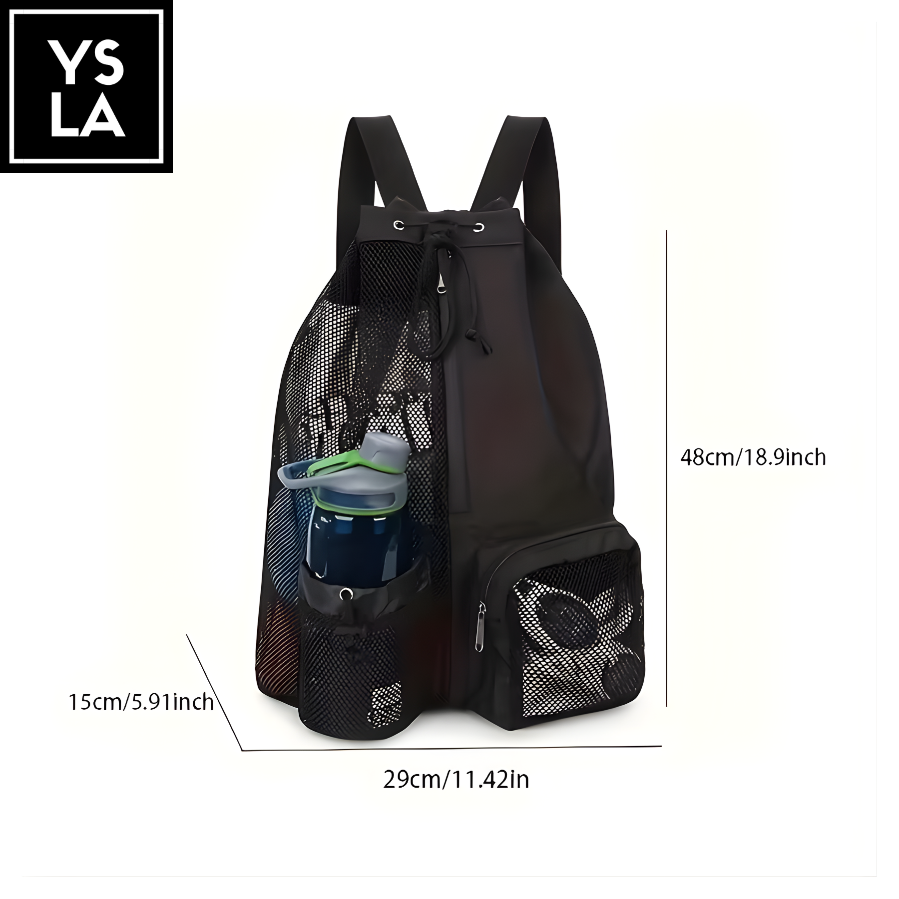 Timothy Drawstring Waterproof Mesh Backpack Bag
