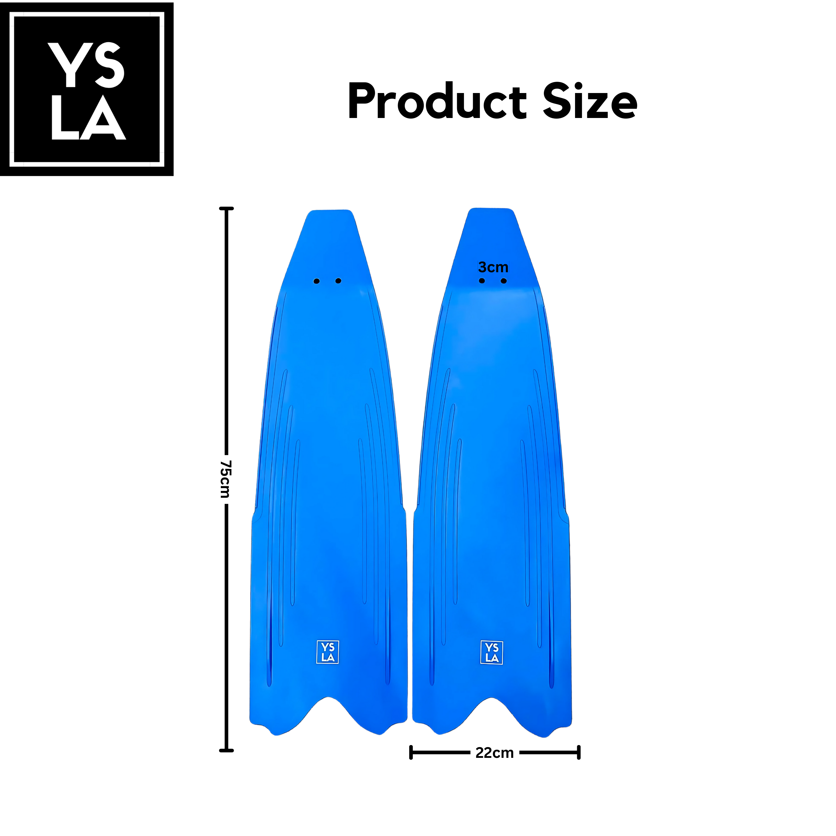 Ysla Wave Plastic Long Fin Blades only for Freediving