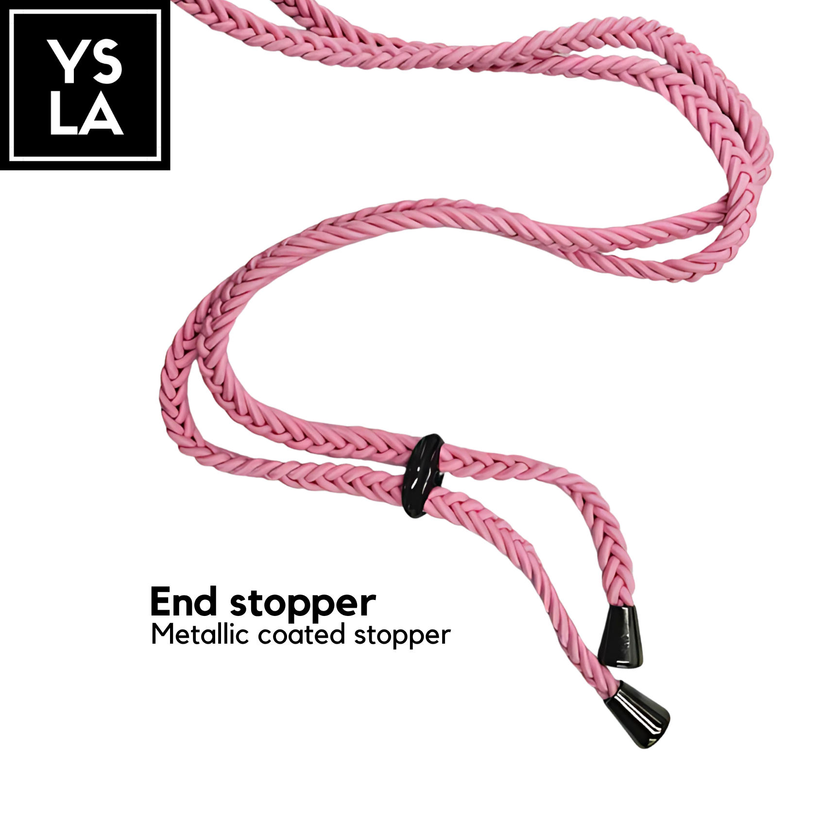Braided Single-Color Custom Diving Mask Strap with Basic Metallic Stopper