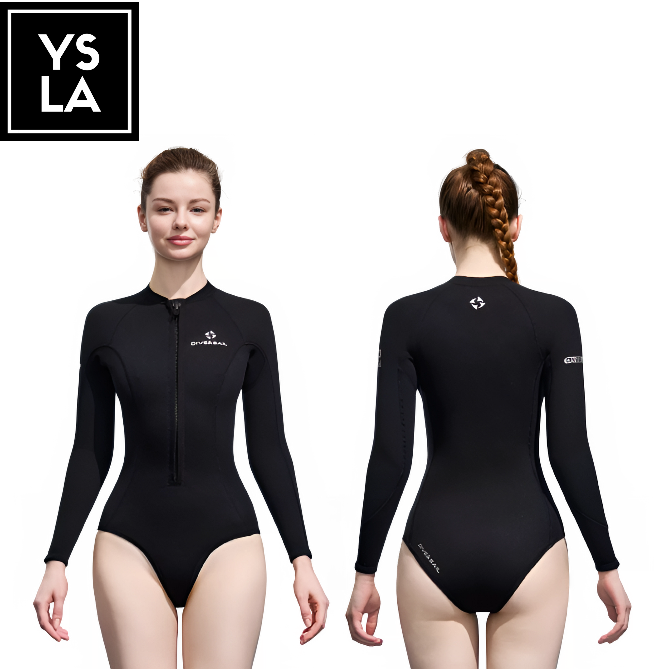 Kaila Dive and Sail 2mm One-piece Front Zipper Thermal Bikini Wetsuit