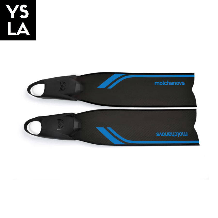 Medium Stiffness Molchanovs Sports Bifins 3 Carbon Long Fins with Foot Pockets