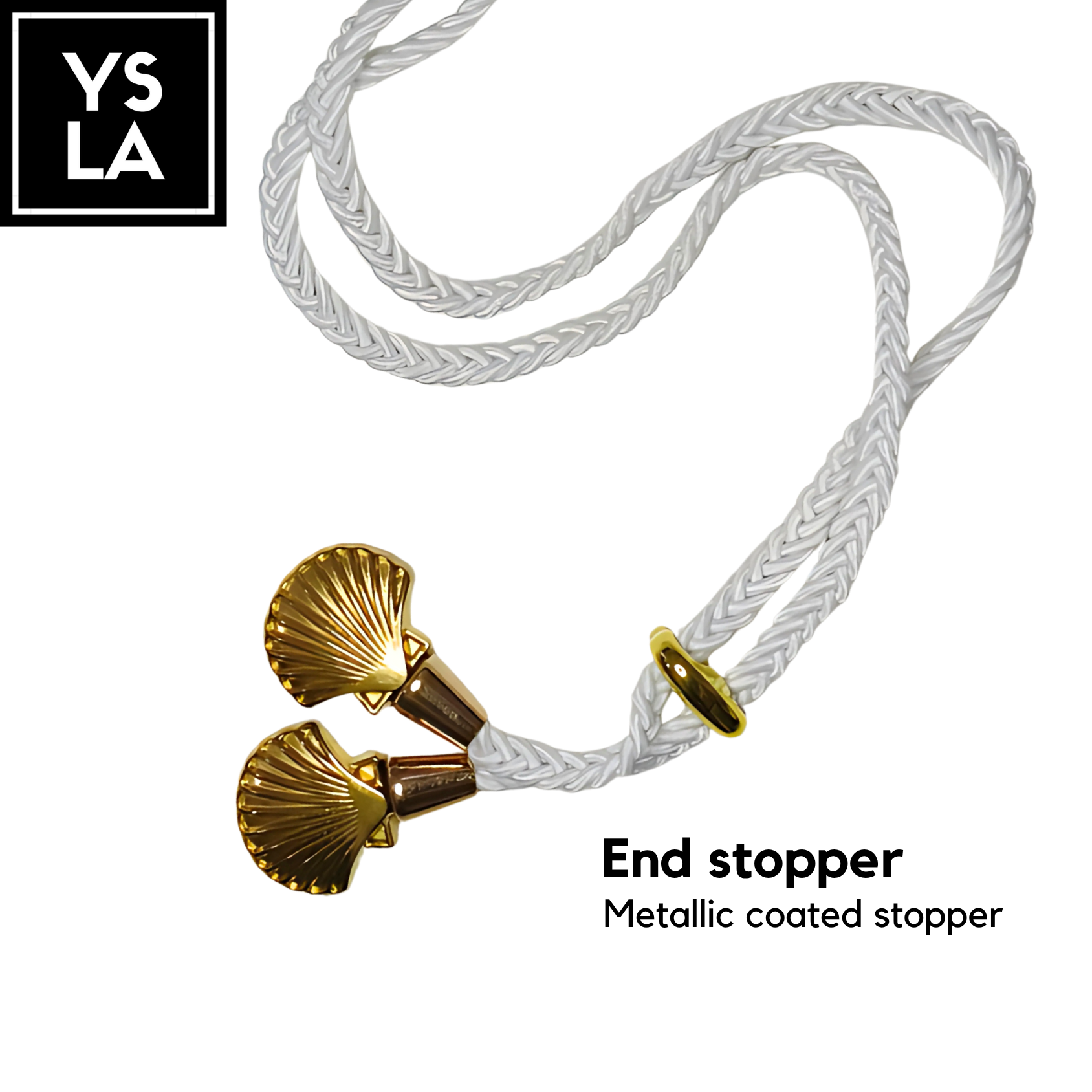 Braided Single-Color Custom Diving Mask Strap with Gold Ocean Charms
