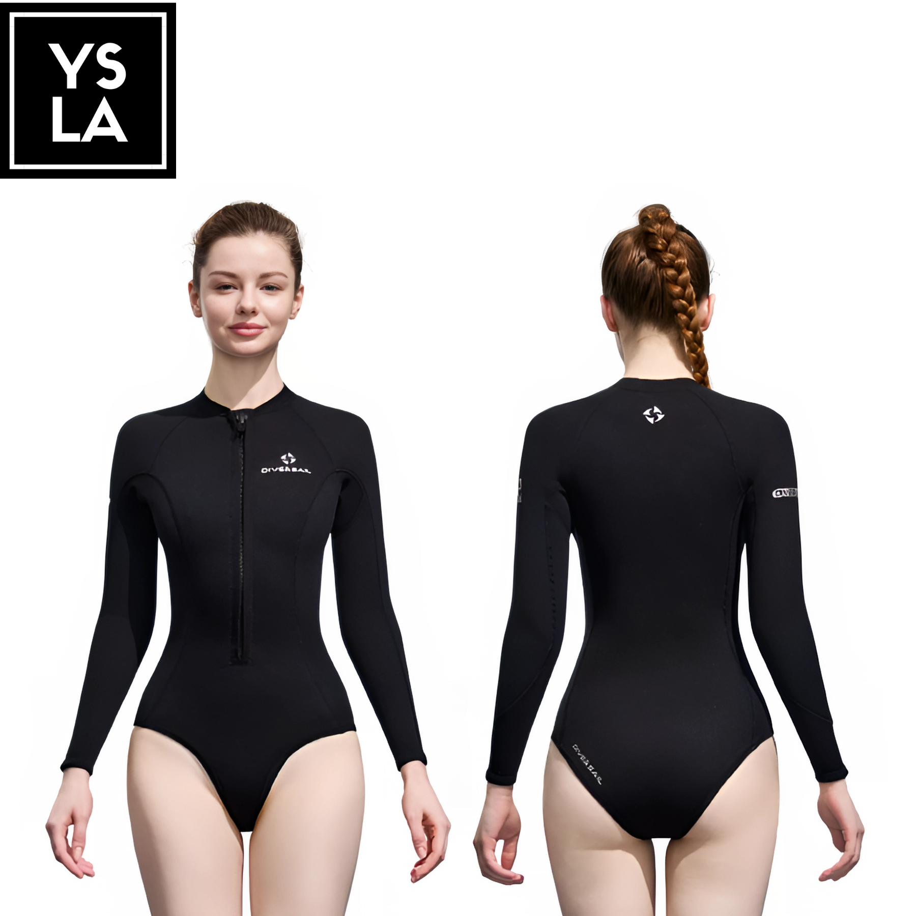 Kaila Dive and Sail 2mm One-piece Front Zipper Thermal Bikini Wetsuit