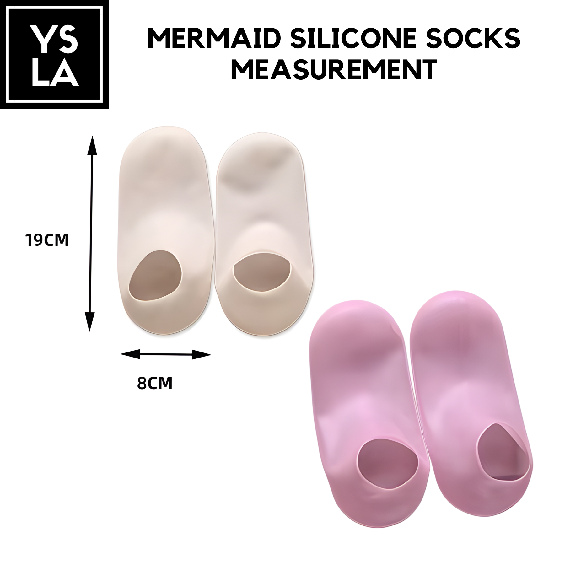 Mermaid Silicone Socks for Exfoliating & Preventing Cracking