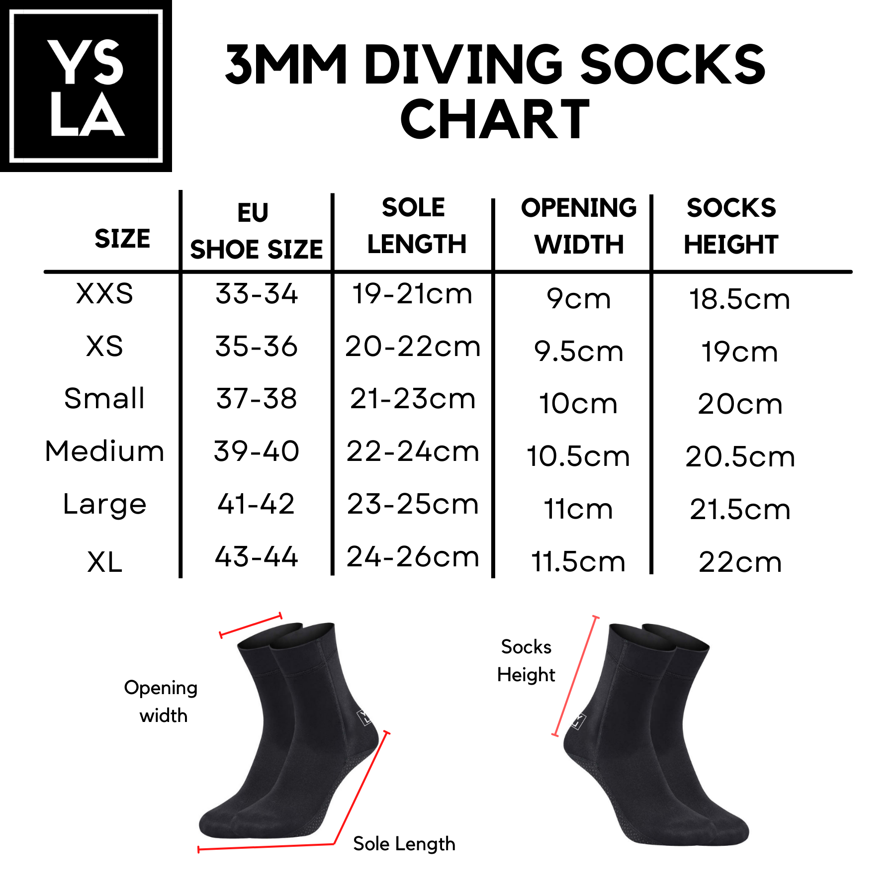 3mm Ysla Dapper Quick Dry Freediving Socks