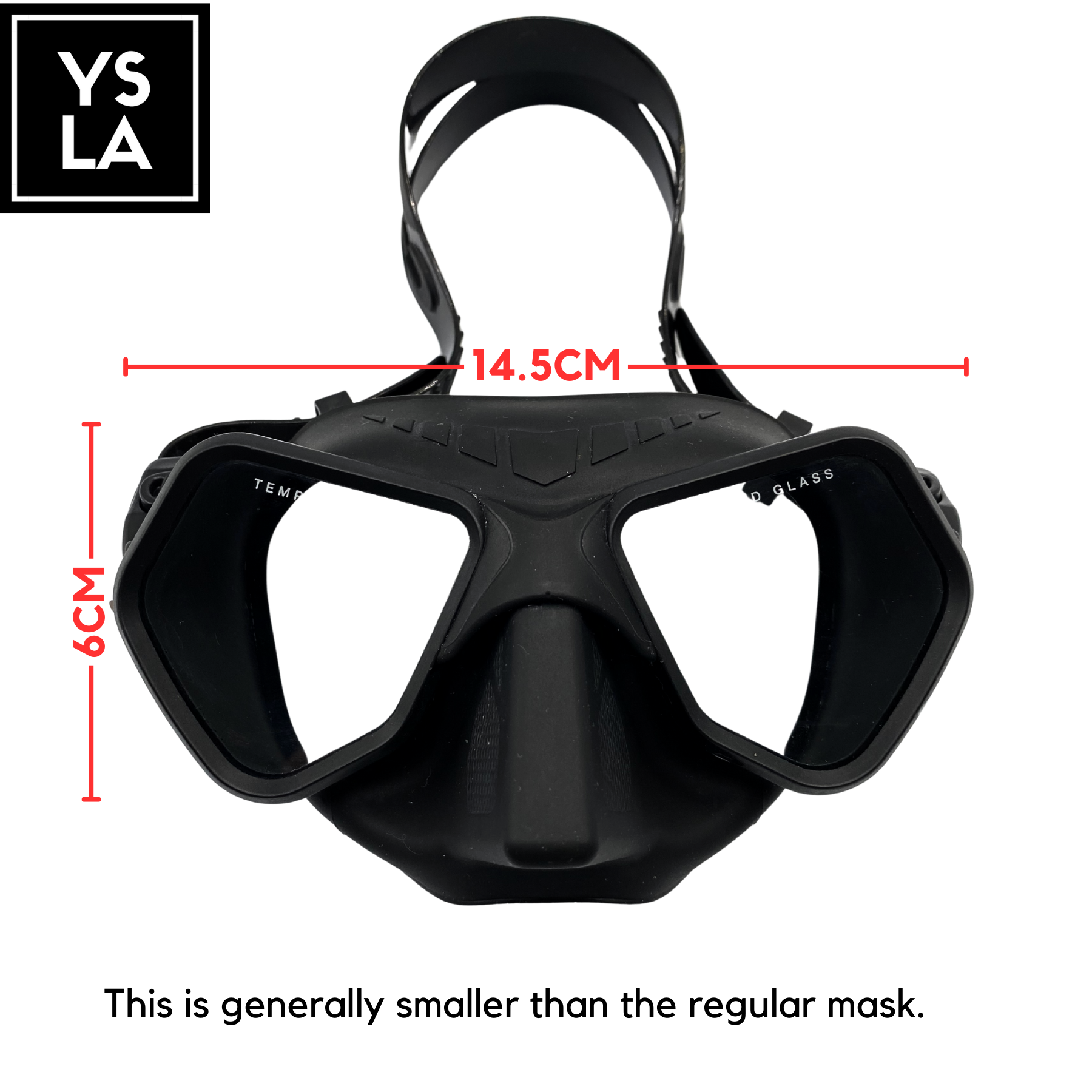 Wolf 65cc Ultra Low Volume Mask Tempered Glass Freedive Mask Set