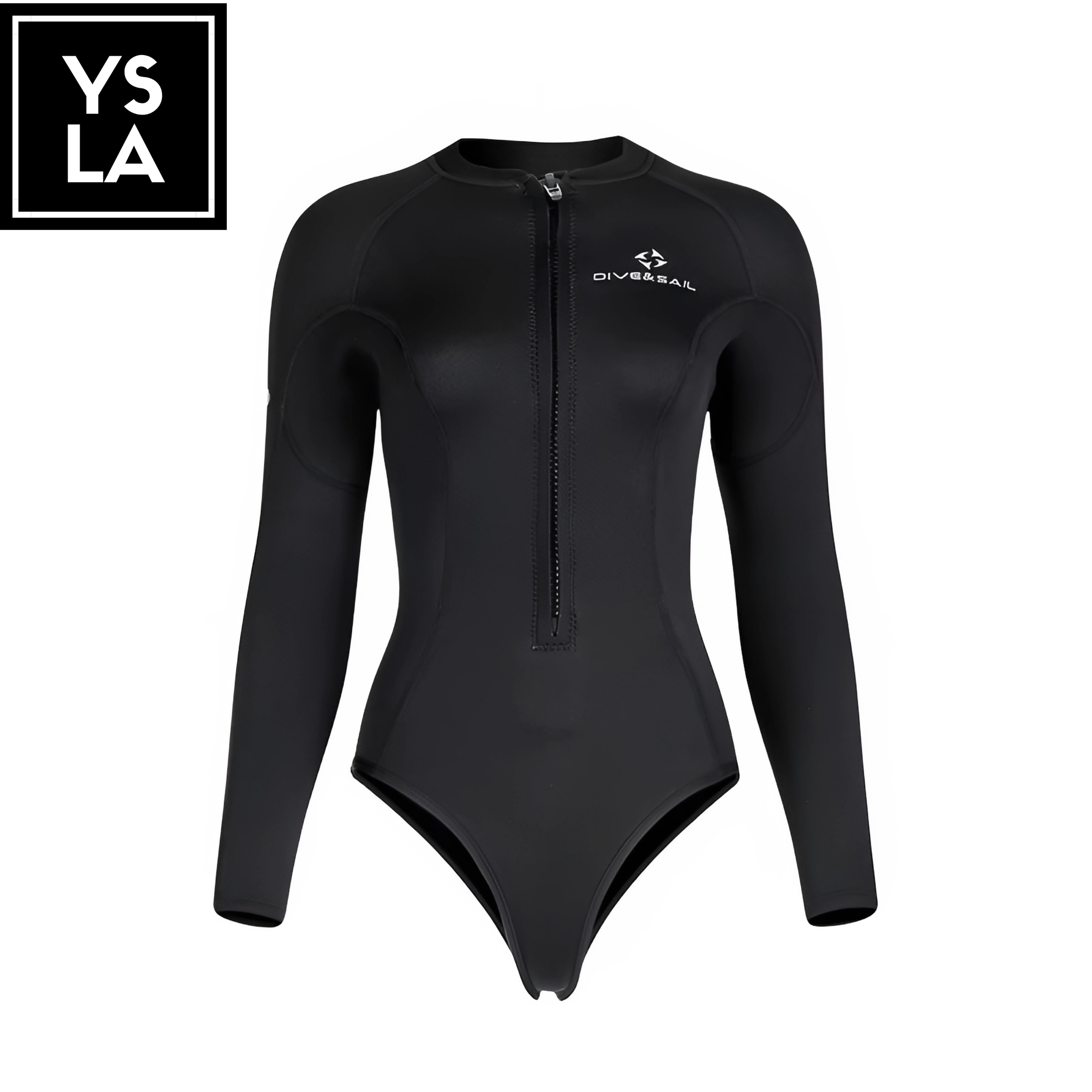 Kaila Dive and Sail 2mm One-piece Front Zipper Thermal Bikini Wetsuit