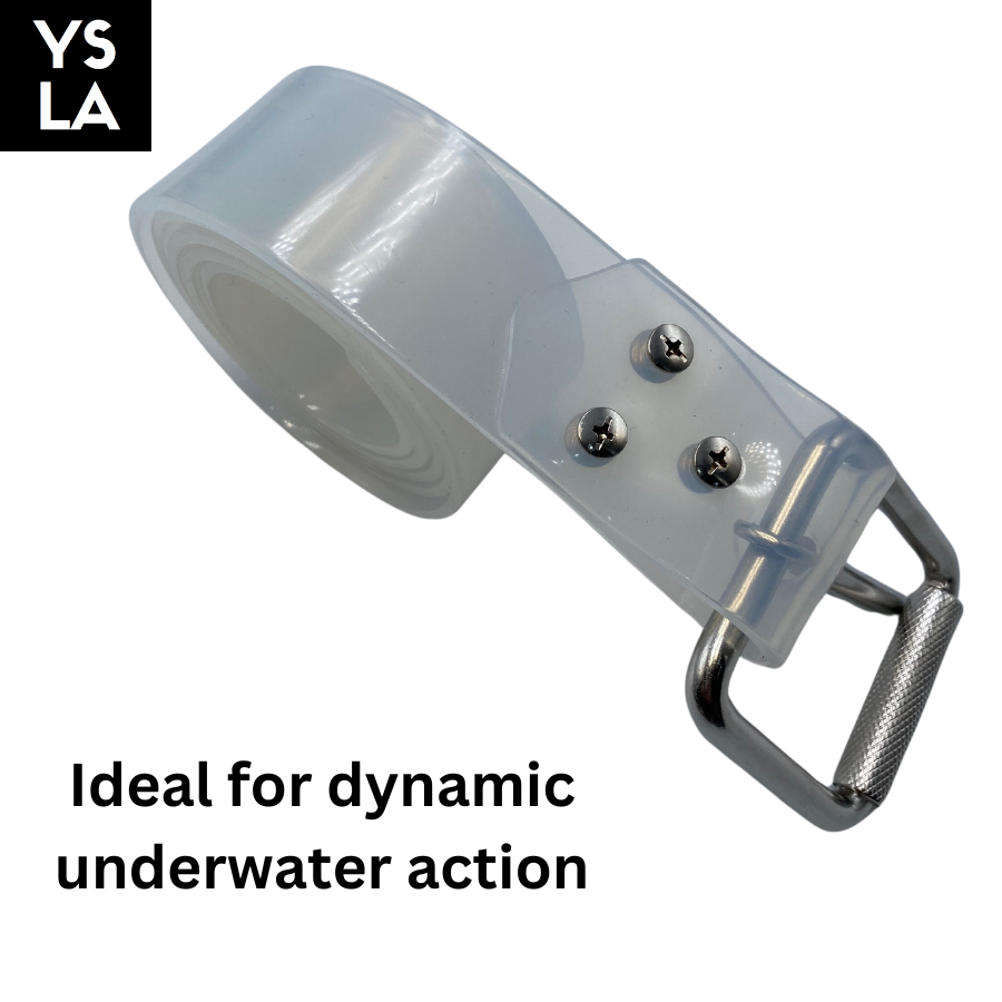 Limpid Translucent Belt for Freediving Weight Belt Soft Silicone with buckle Spearfishing Scuba