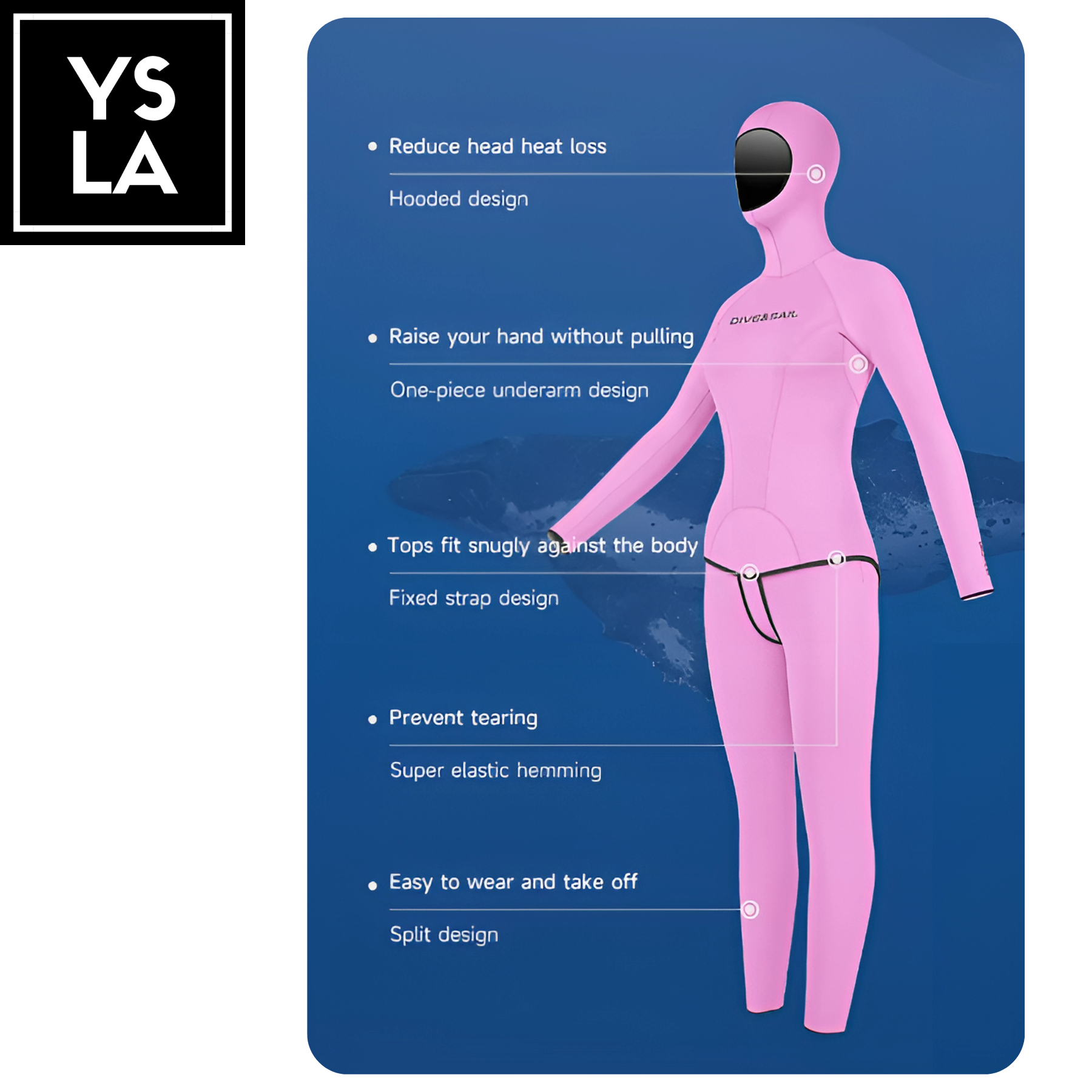 Dive and Sail Rumi 3mm Yamamoto Long Sleeve Two Piece Women Man Freediving Wetsuit