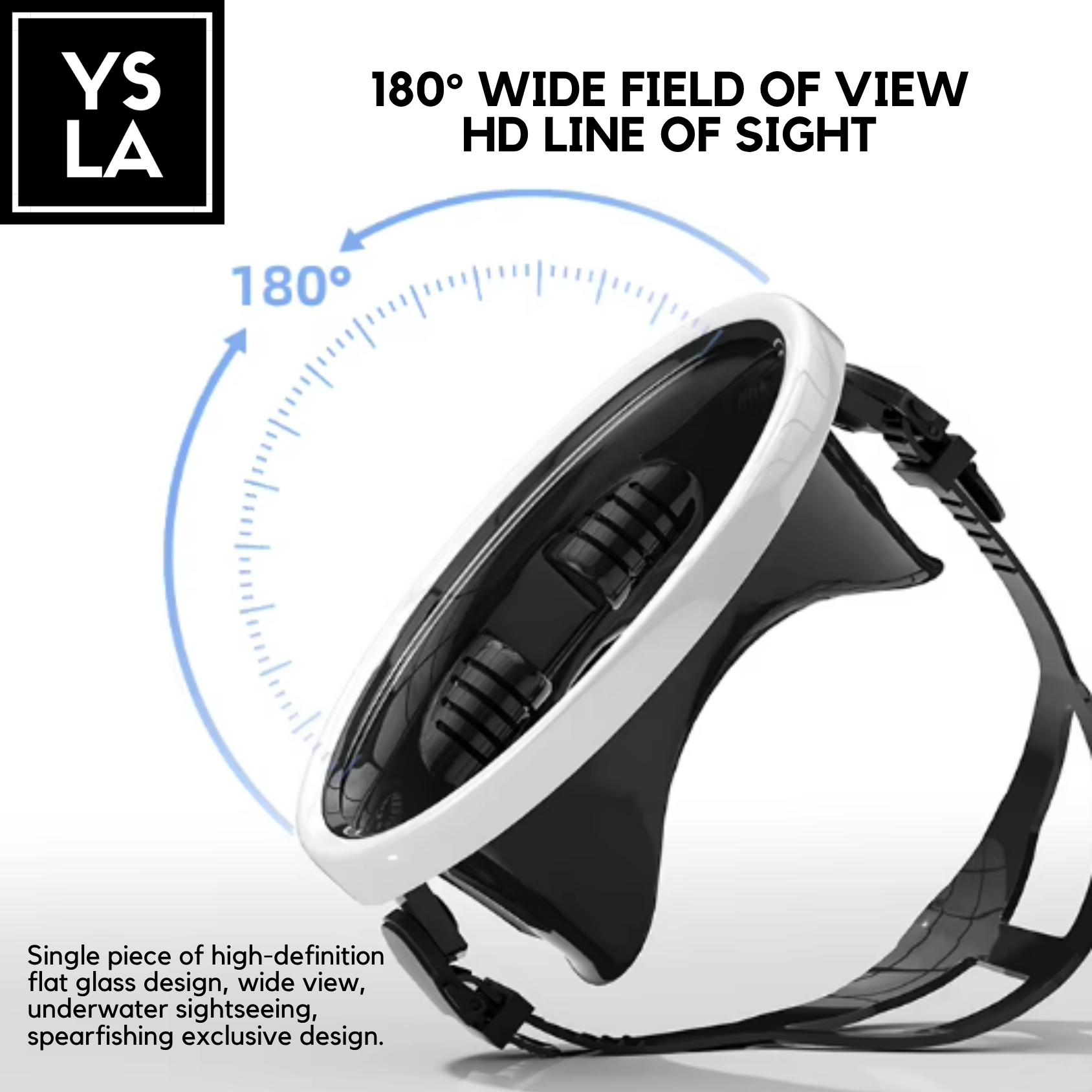 Ysla Tamago Oval Spearfishing Freediving Medium Volume Mask Set