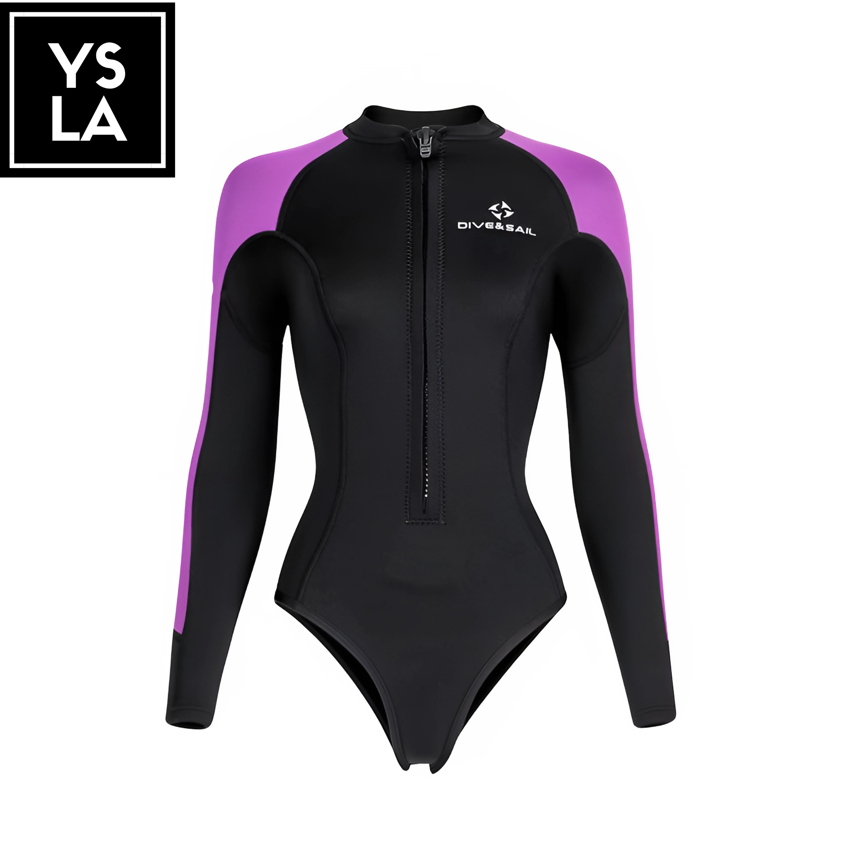 Kaila Dive and Sail 2mm One-piece Front Zipper Thermal Bikini Wetsuit