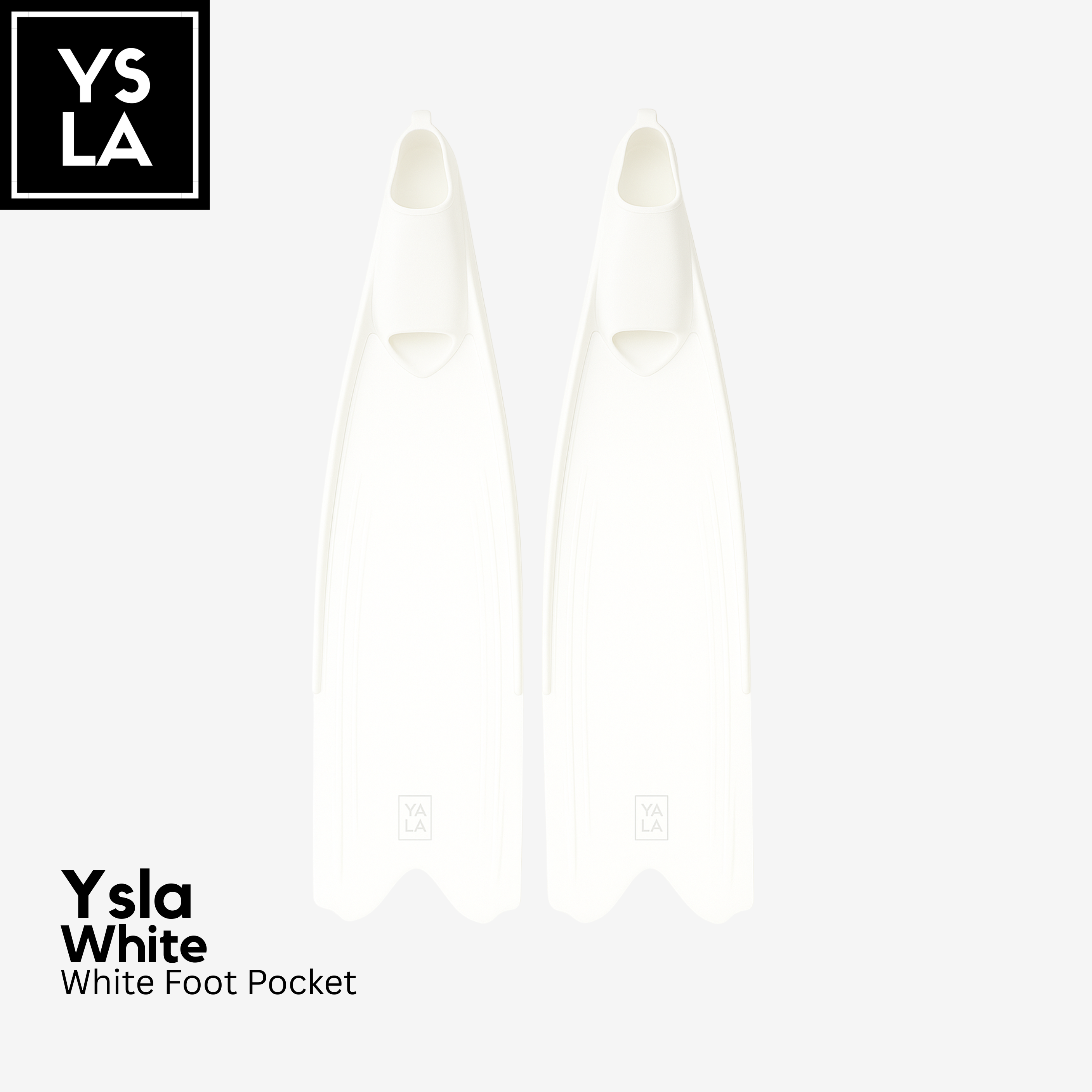 Ysla Wave Long Plastic Fins for Freediving with Foot Pocket
