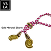 Braided Dual-Color Custom Diving Mask Strap with Gold Ocean Charms