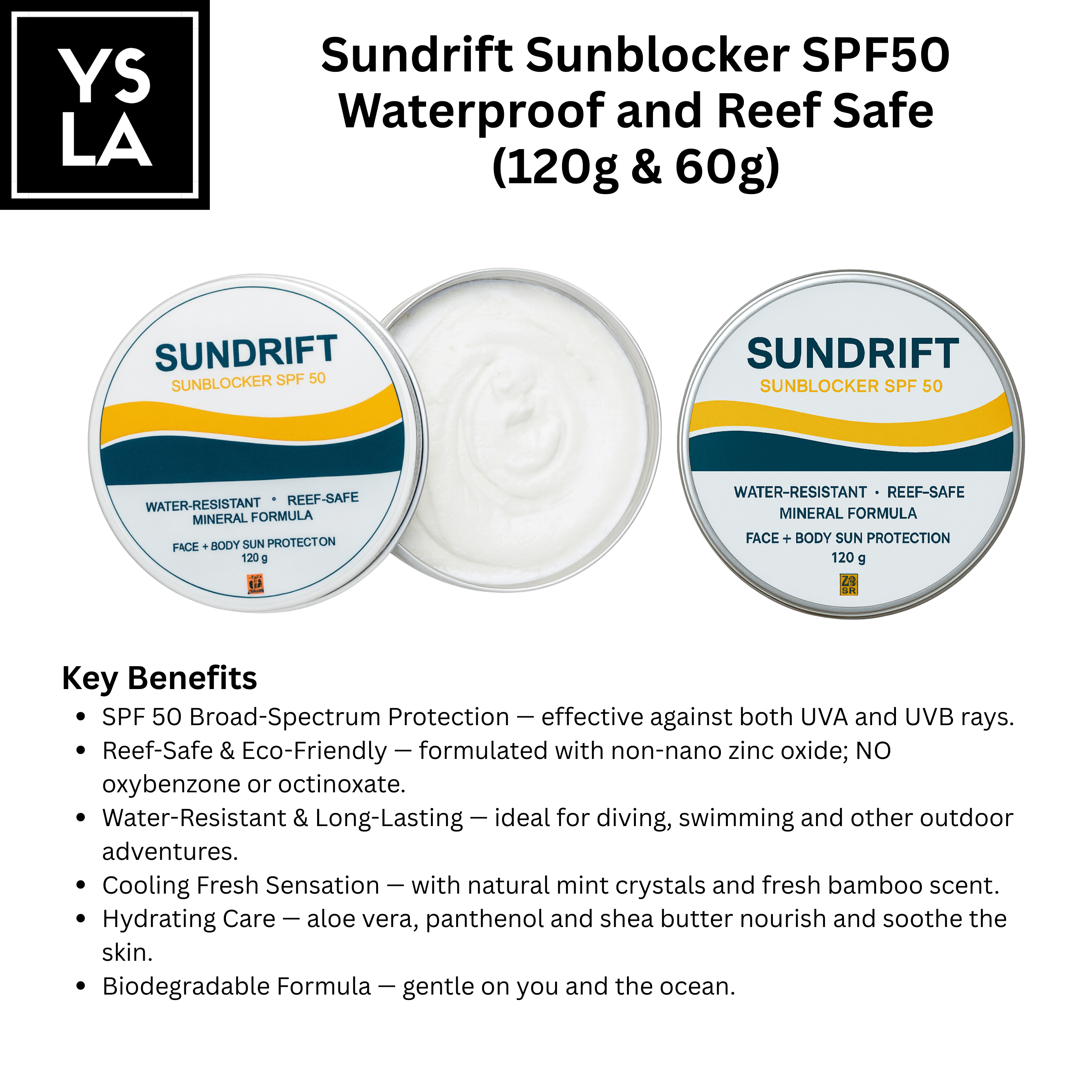 Sundrift Sunblocker SPF50 - Waterproof and Reef Safe
