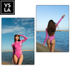 Trudive 2mm Pink Bling Shimmerwave Backless Wetsuit