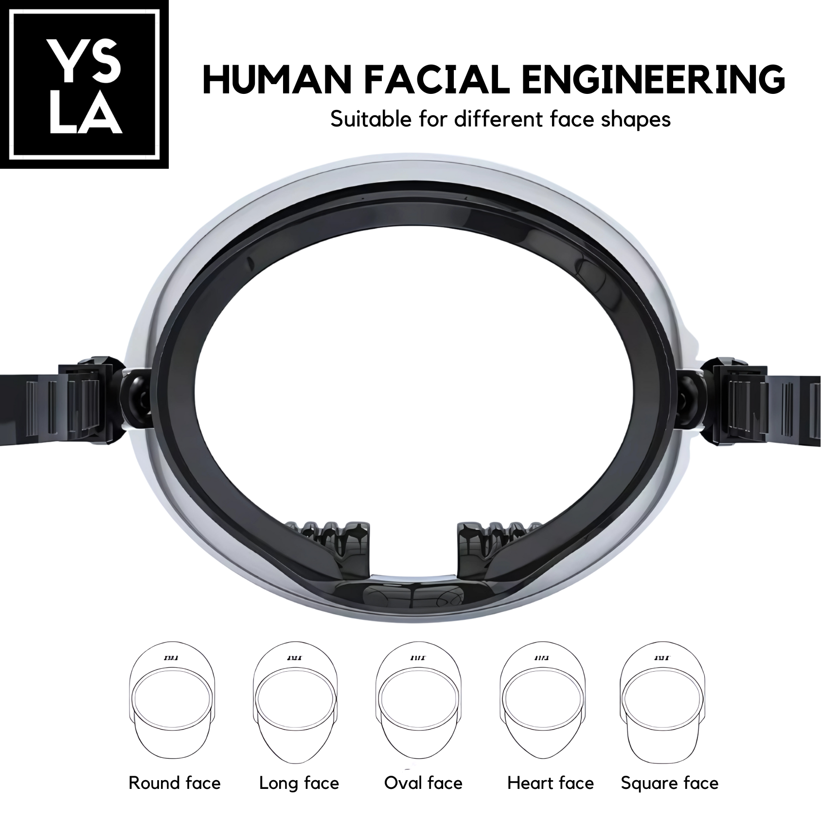 Ysla Tamago Oval Spearfishing Freediving Medium Volume Mask Set