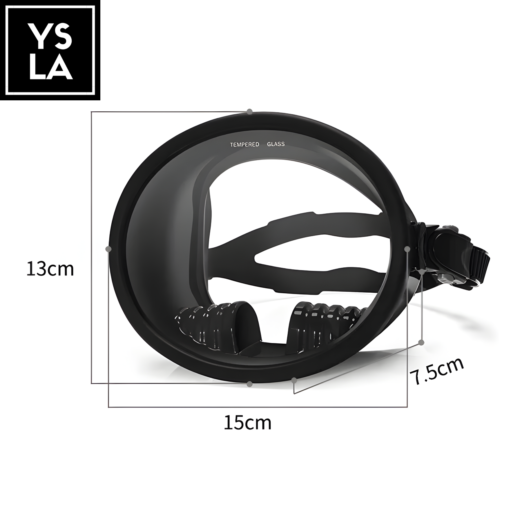 Cove Oval Tempered Glass Mask Spearfishing Mask Medium Volume Mask Set ...