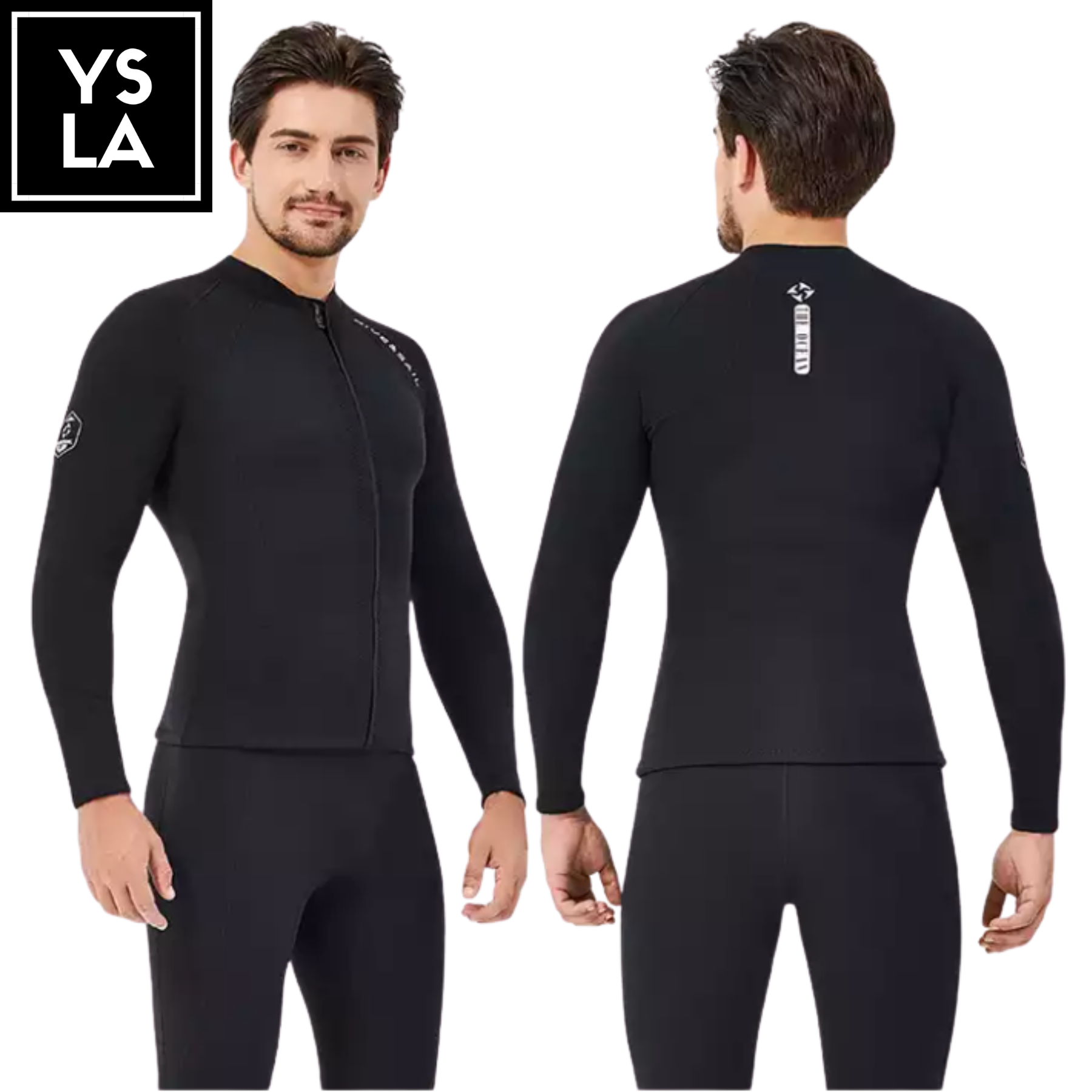 Lark Neoprene Wetsuit Top Front Zipper 2mm Long Sleeve Freedive