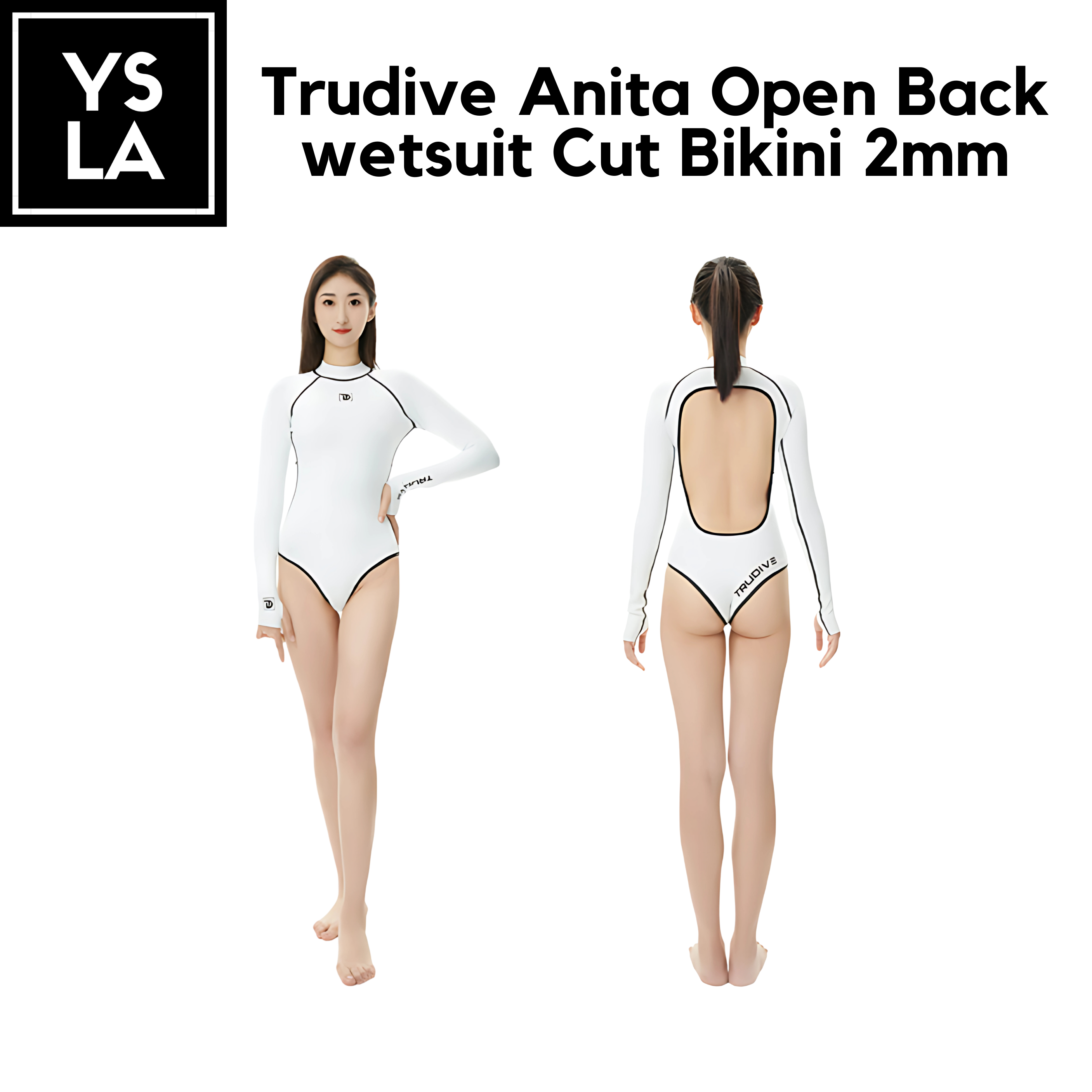TRUDIVE Anita Open Back wetsuit Cut Bikini 2mm