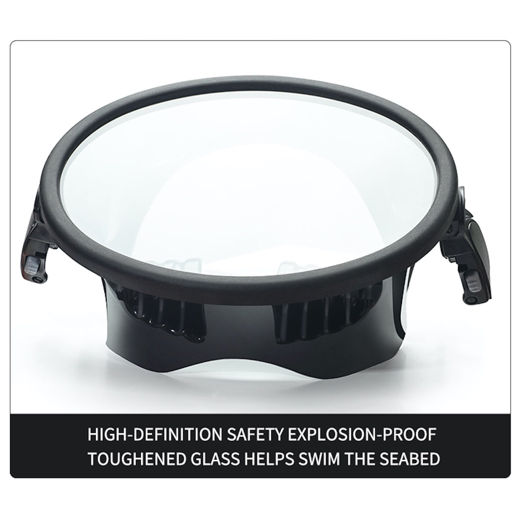 Cove Oval Tempered Glass Mask Spearfishing Freediving Mask Medium Volume Mask only with Evabox