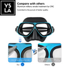 Solid Color Aluminum Frame Tempered Glass Freedive Mask only with Eva Box