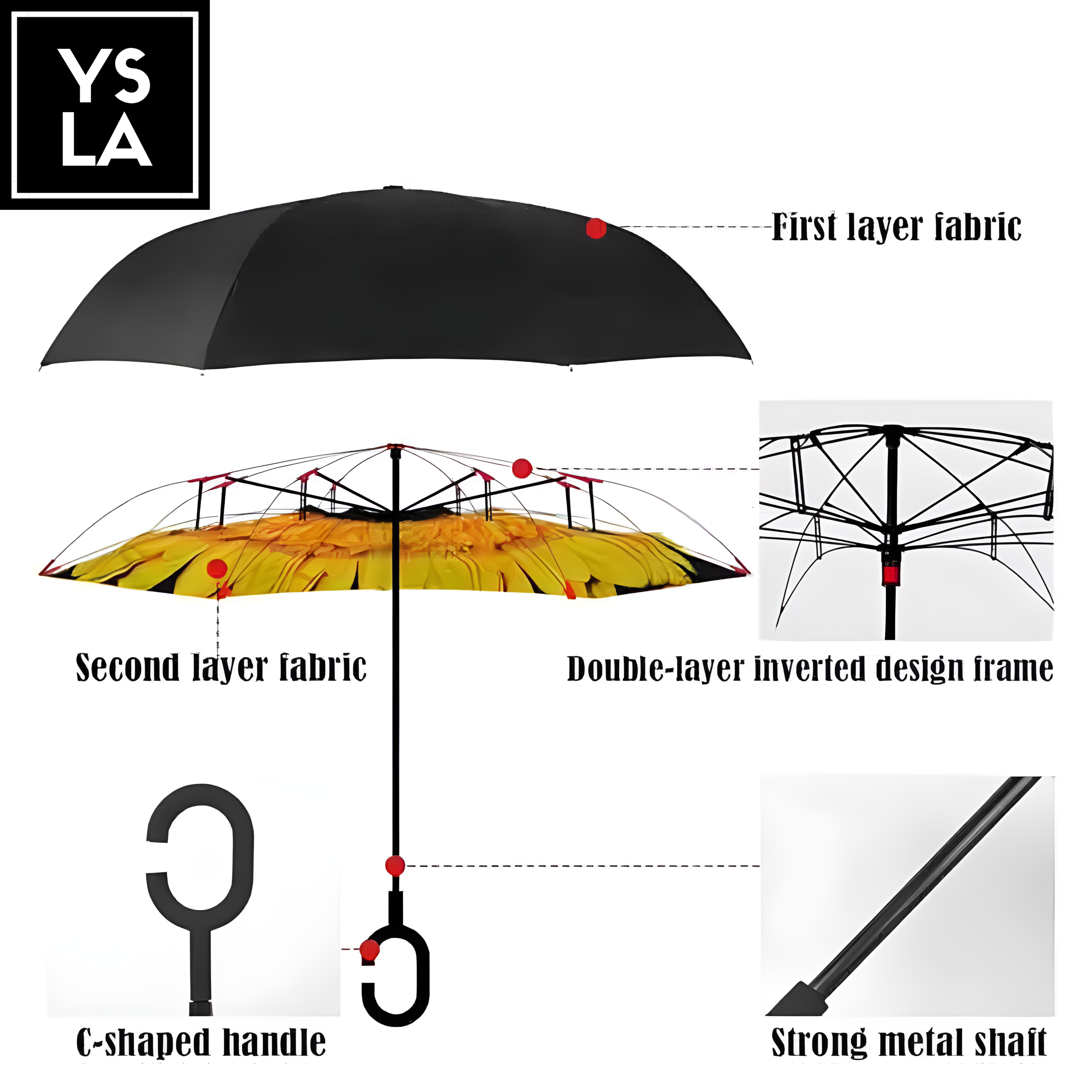 Ysla Rain Shift Inverted Double-Layer Umbrella
