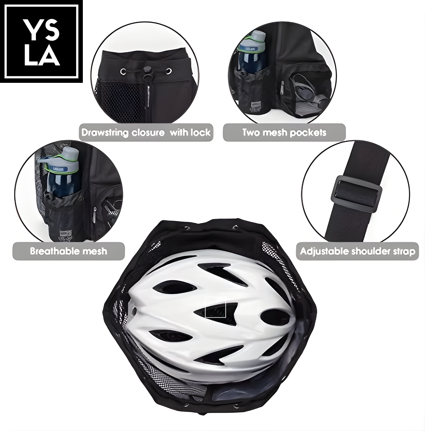 Timothy Drawstring Waterproof Mesh Backpack Bag