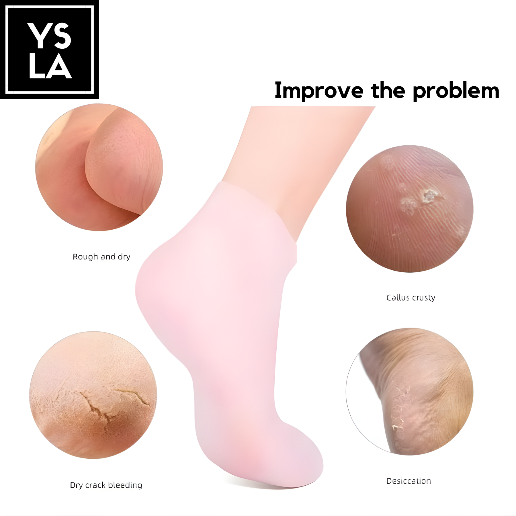 Mermaid Silicone Socks for Exfoliating & Preventing Cracking