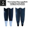 70cm Carbon Fiber Long Blade Leaderfins with White and Black Foot Pocket