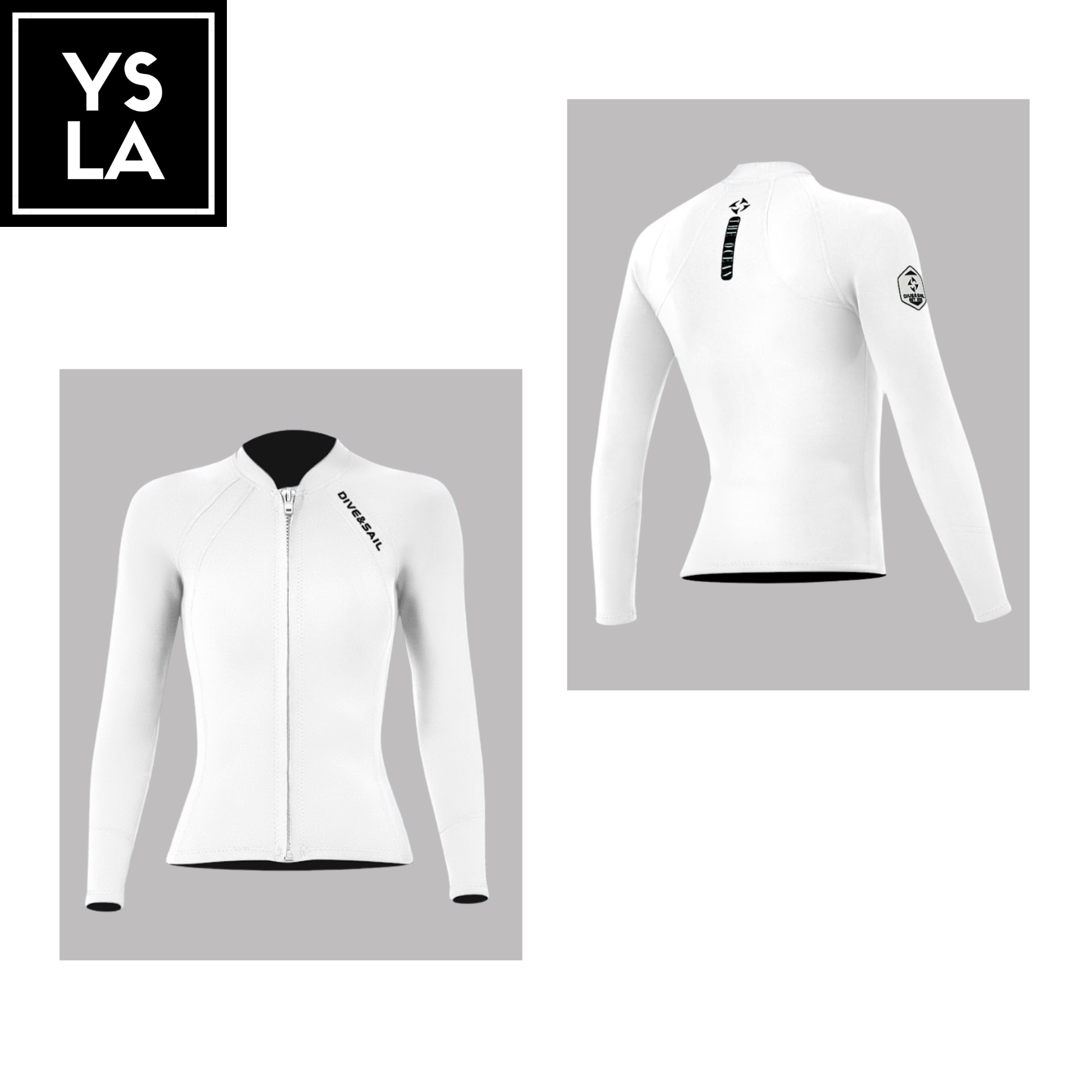 Sky White 2mm Neoprene Wetsuit Top and Bottom