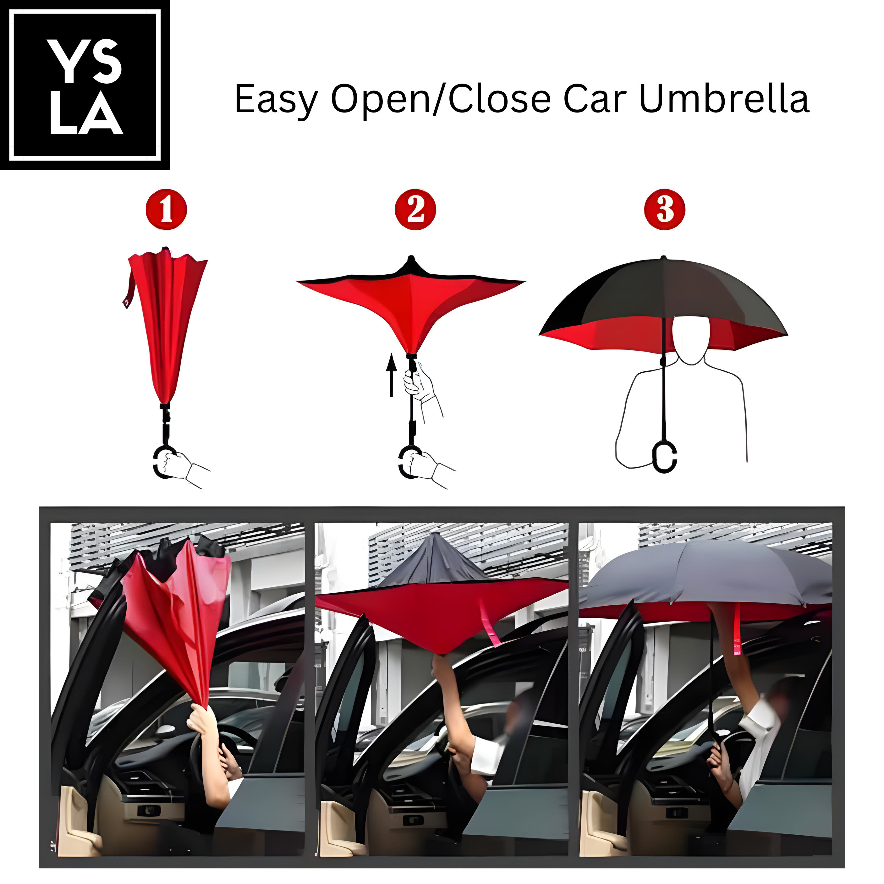 Ysla Rain Shift Inverted Double-Layer Umbrella