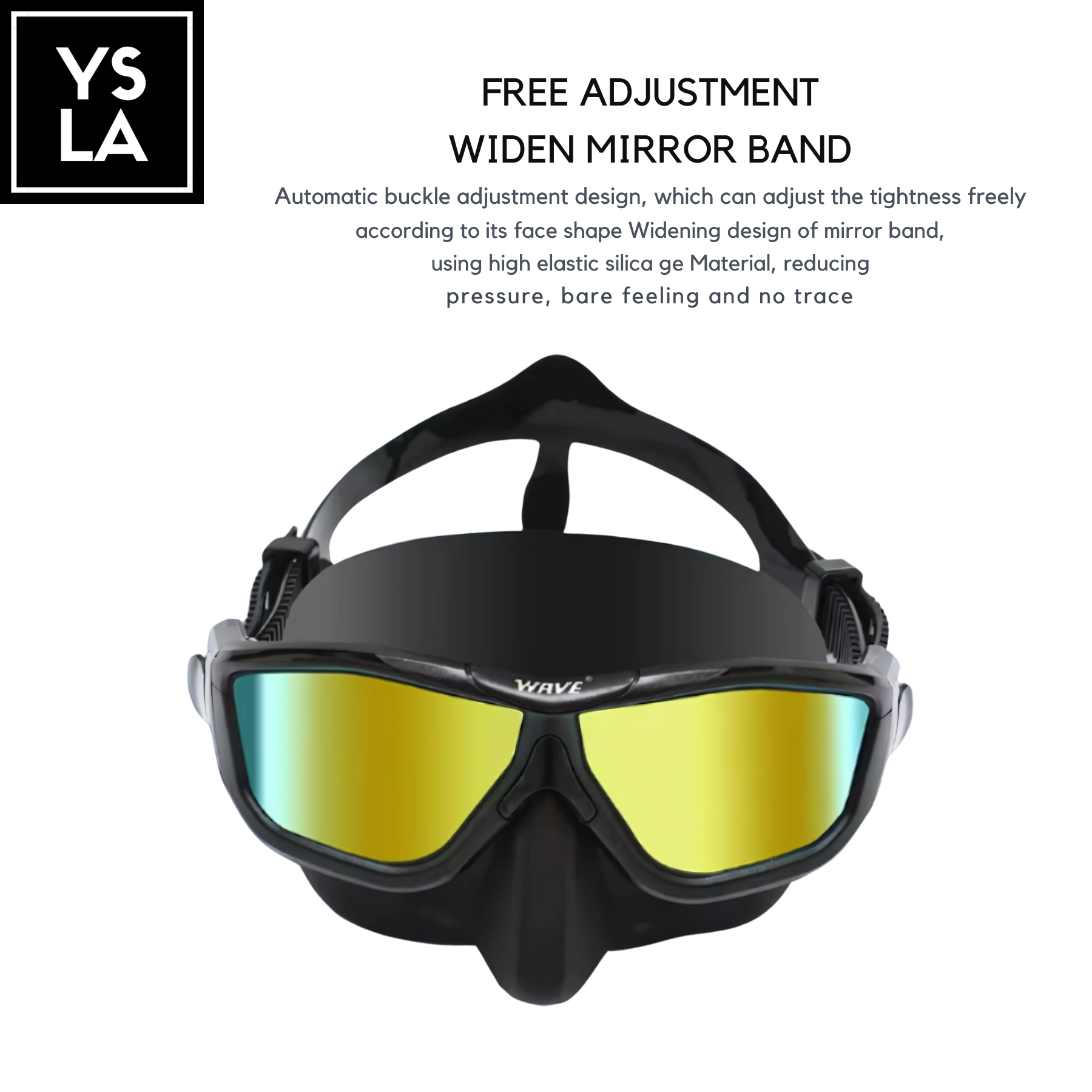 Wave Polycarbonate Lens Anti-Fog Low Volume Silicone Diving Mask Set