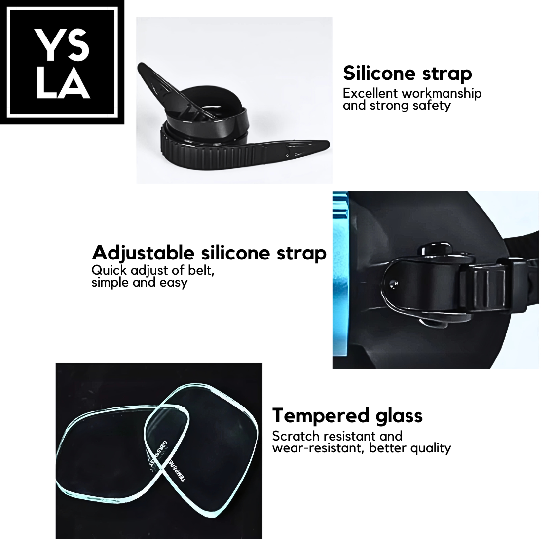 Translucent Aluminum Frame Tempered Glass Low Volume Freediving Mask with Eva Box